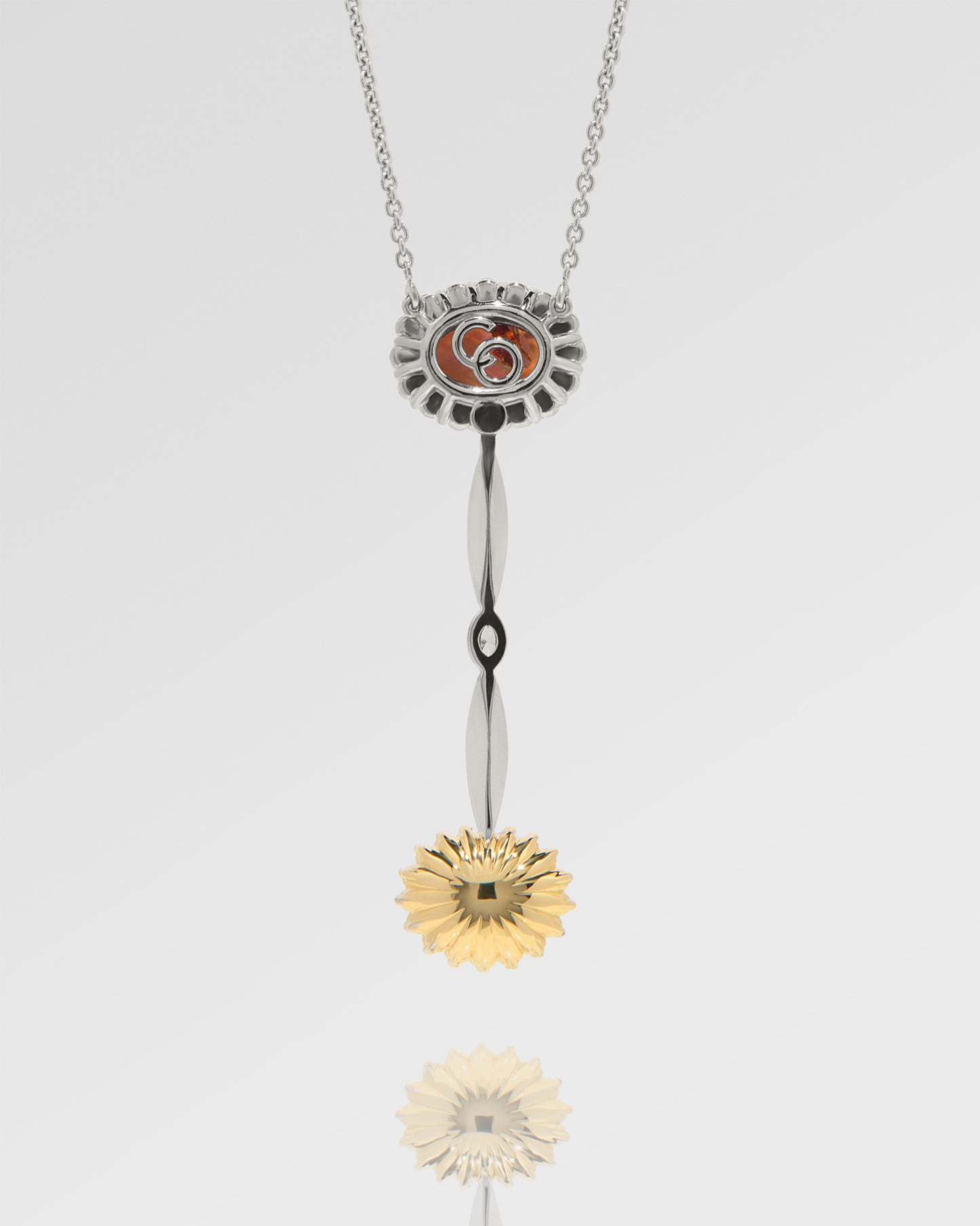 Cheal Opaal Druppel Ketting, 3.33ct