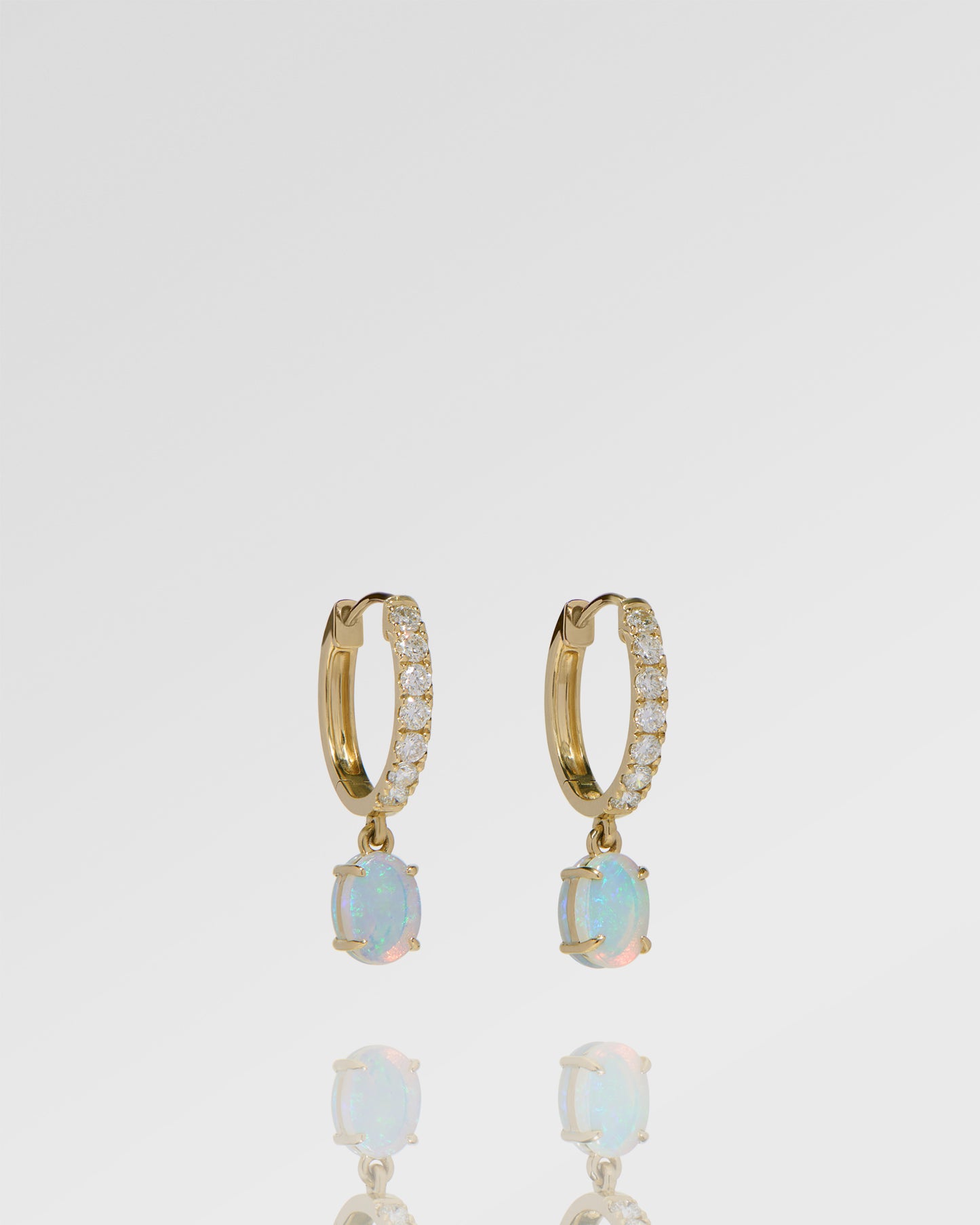Cheal Opal Classic Collection Double-Sided Hoop Earrings