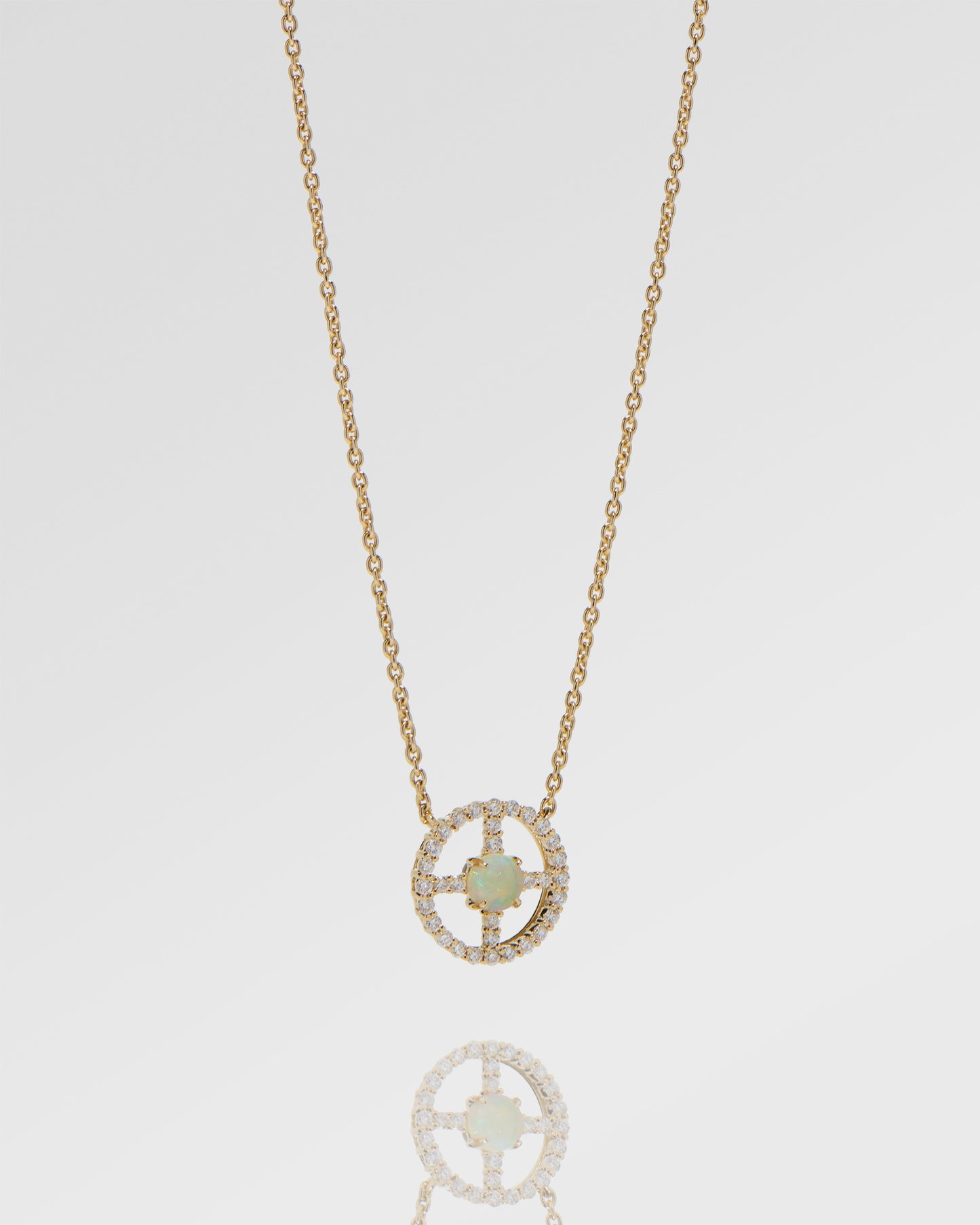 チアールオパールクラシックコレクションプラスネックレス、4mm