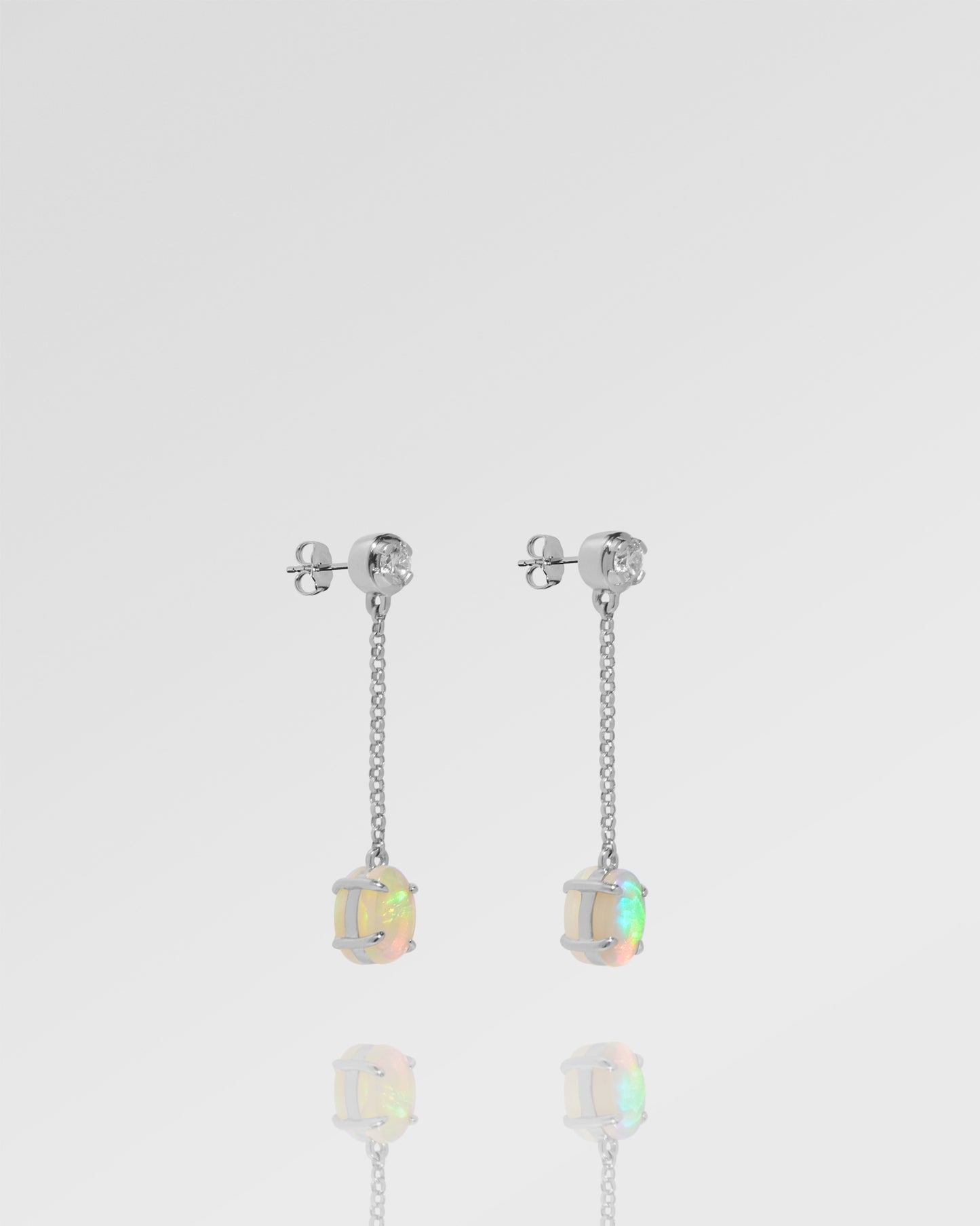 Cheal Opal Classic Collection Double-Sided Drop Earrings