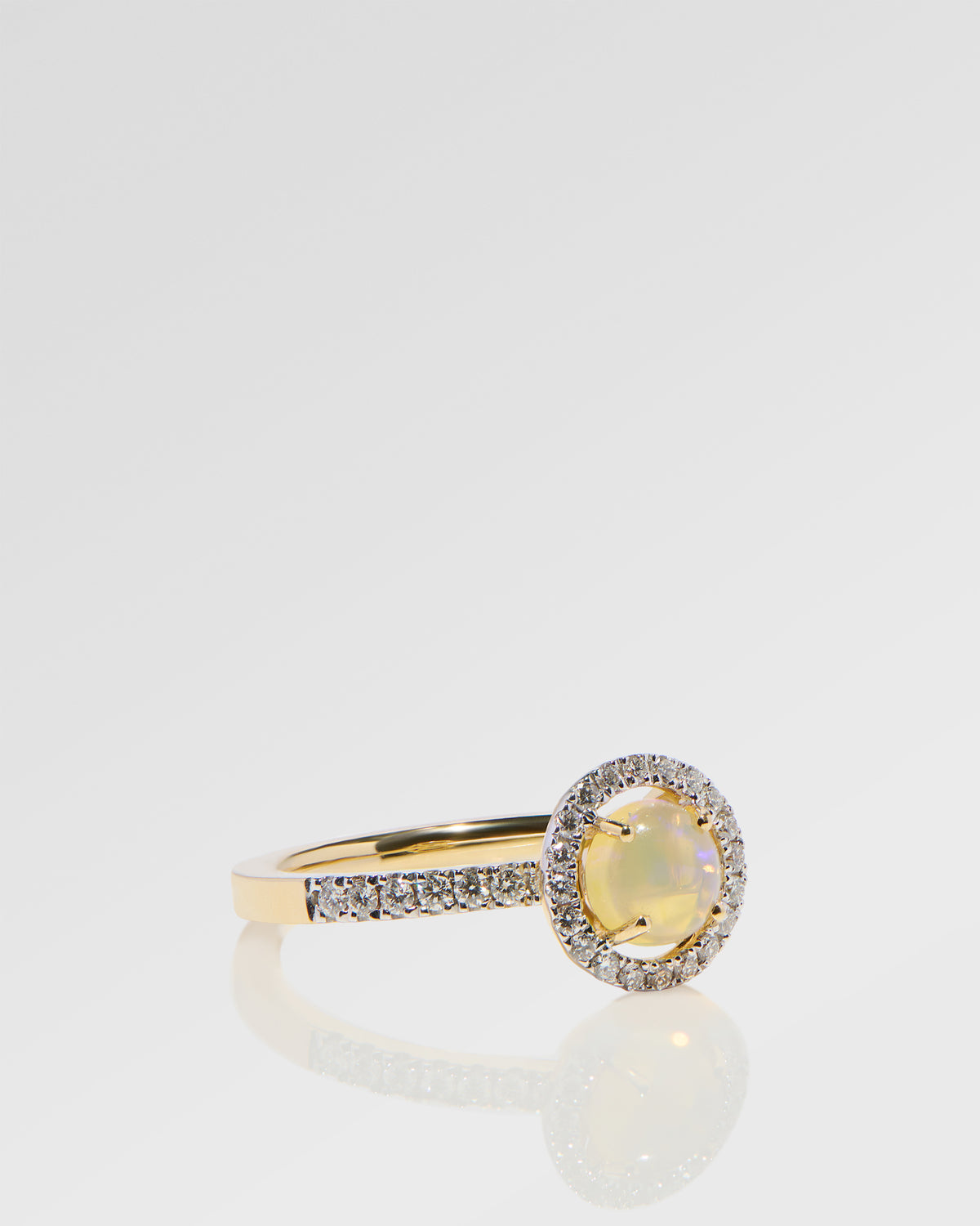 Cheal Opal Classic Collection Halo Ring