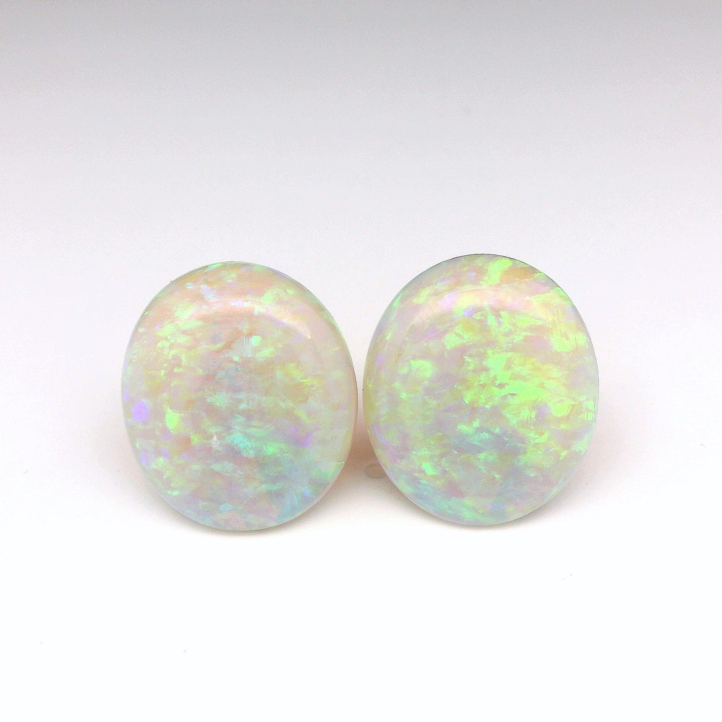14.08ct Green, Purple Opal Gemstone Pair