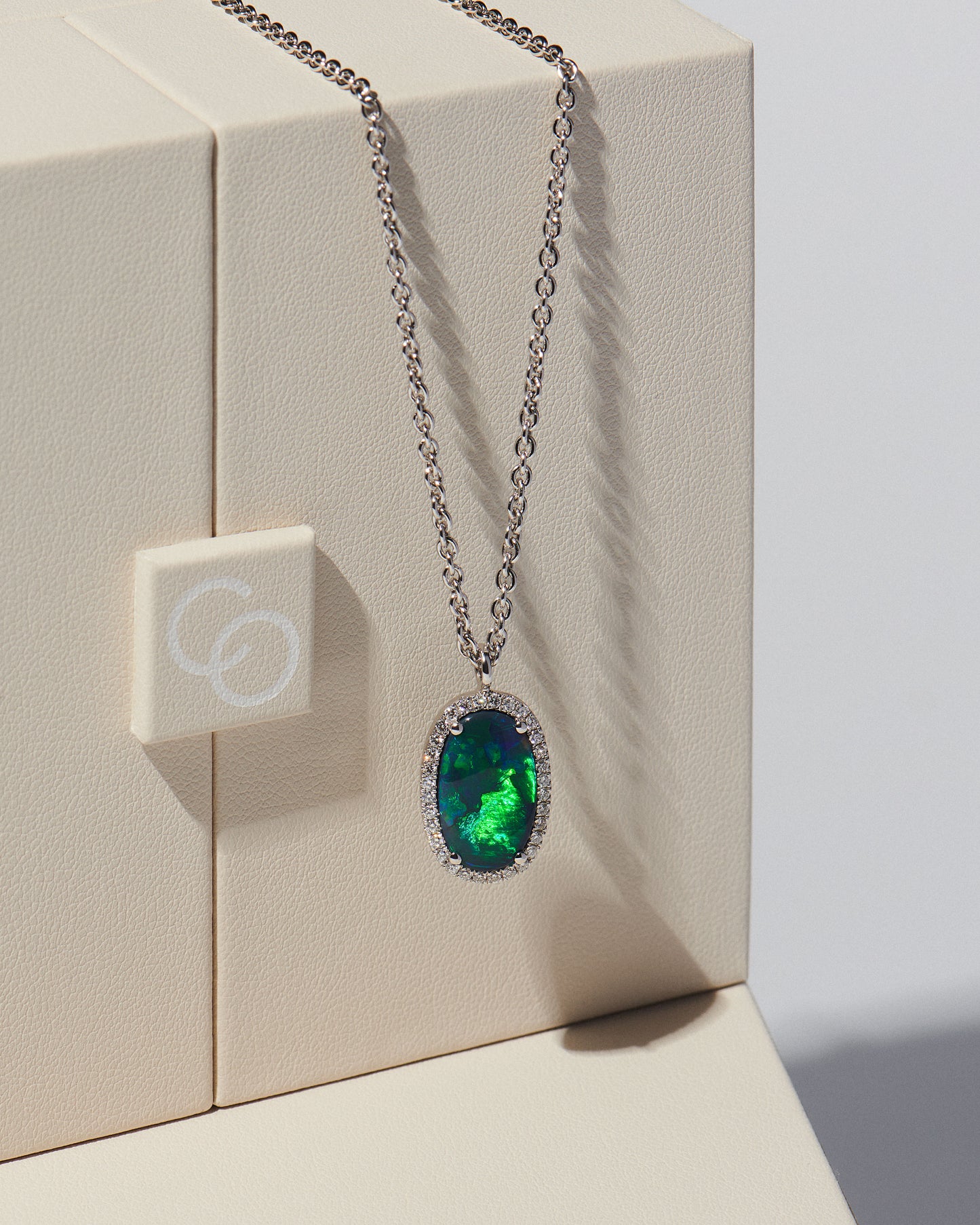 4.28ct Green Opal Necklace