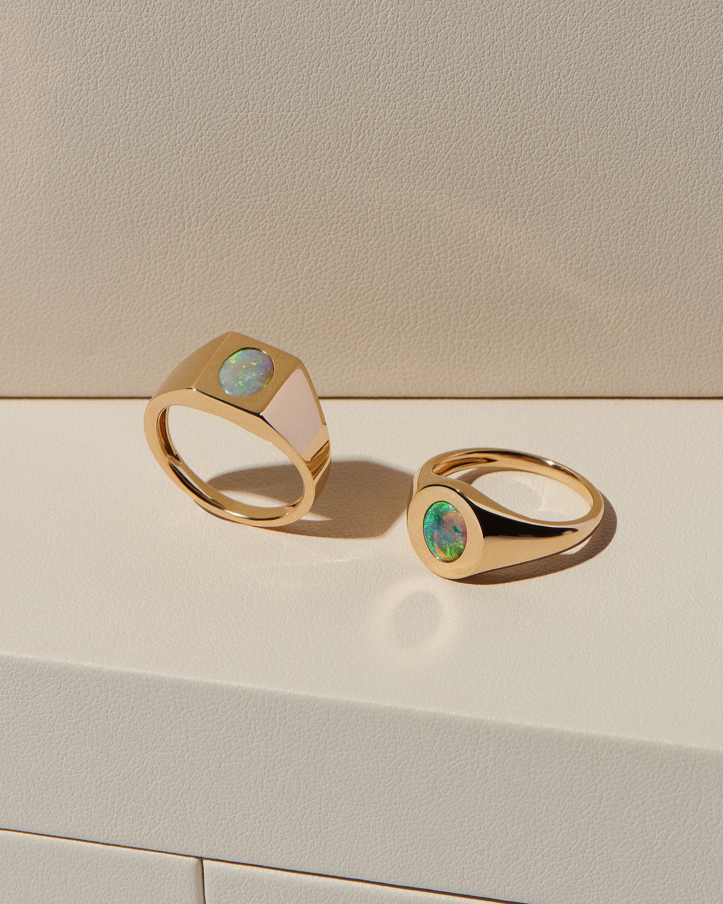 0.61ct Green Opal Ring