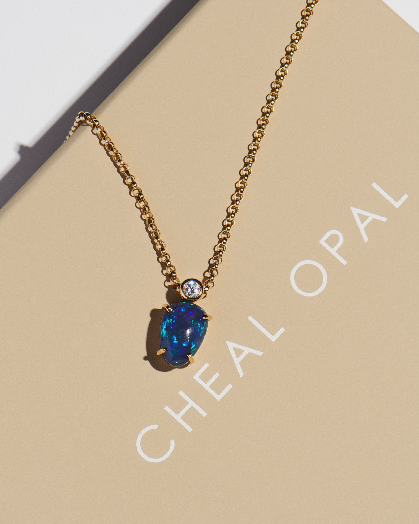 5.00ct Blue, Green Opal Necklace