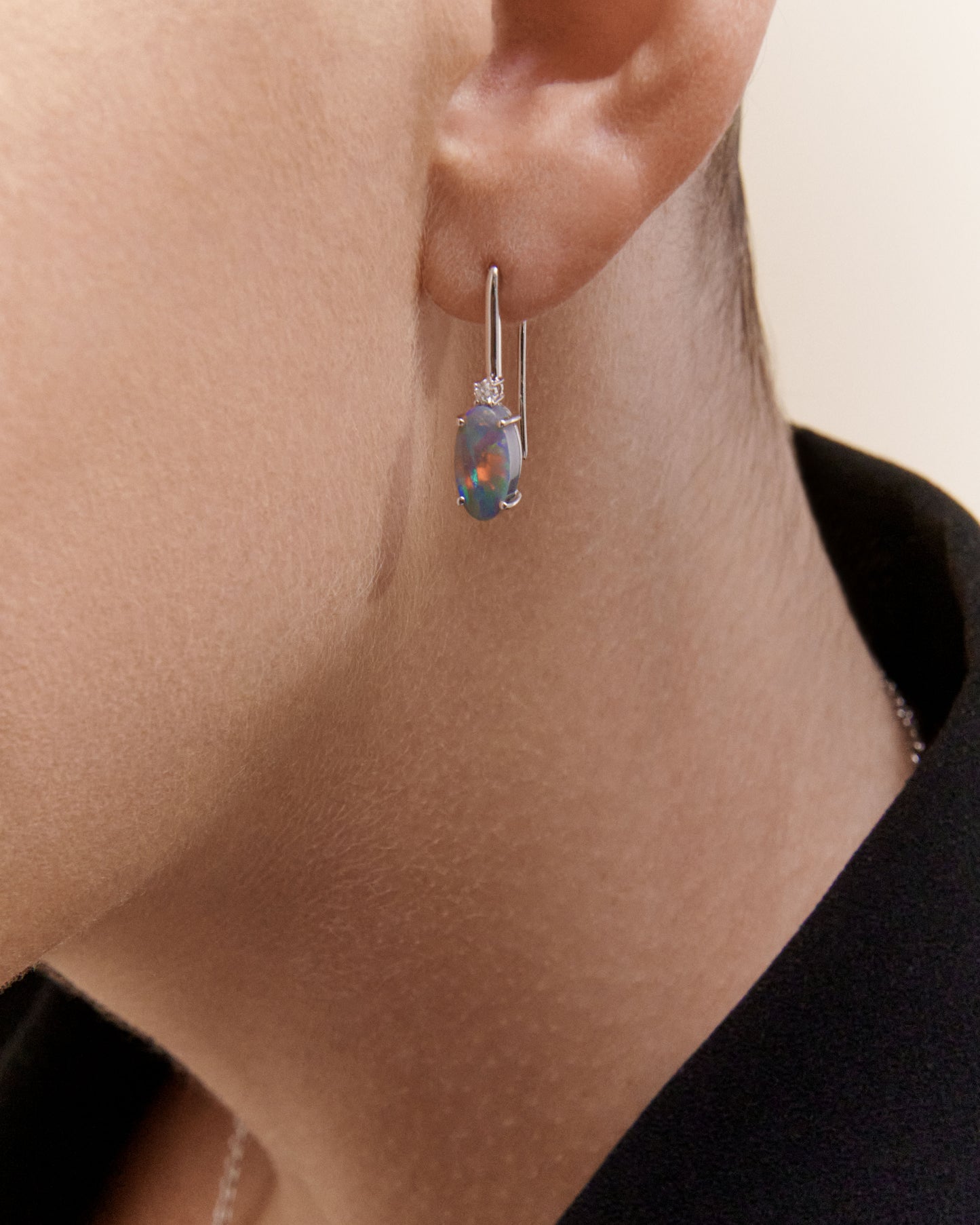 3.29ct Red Opal Earrings