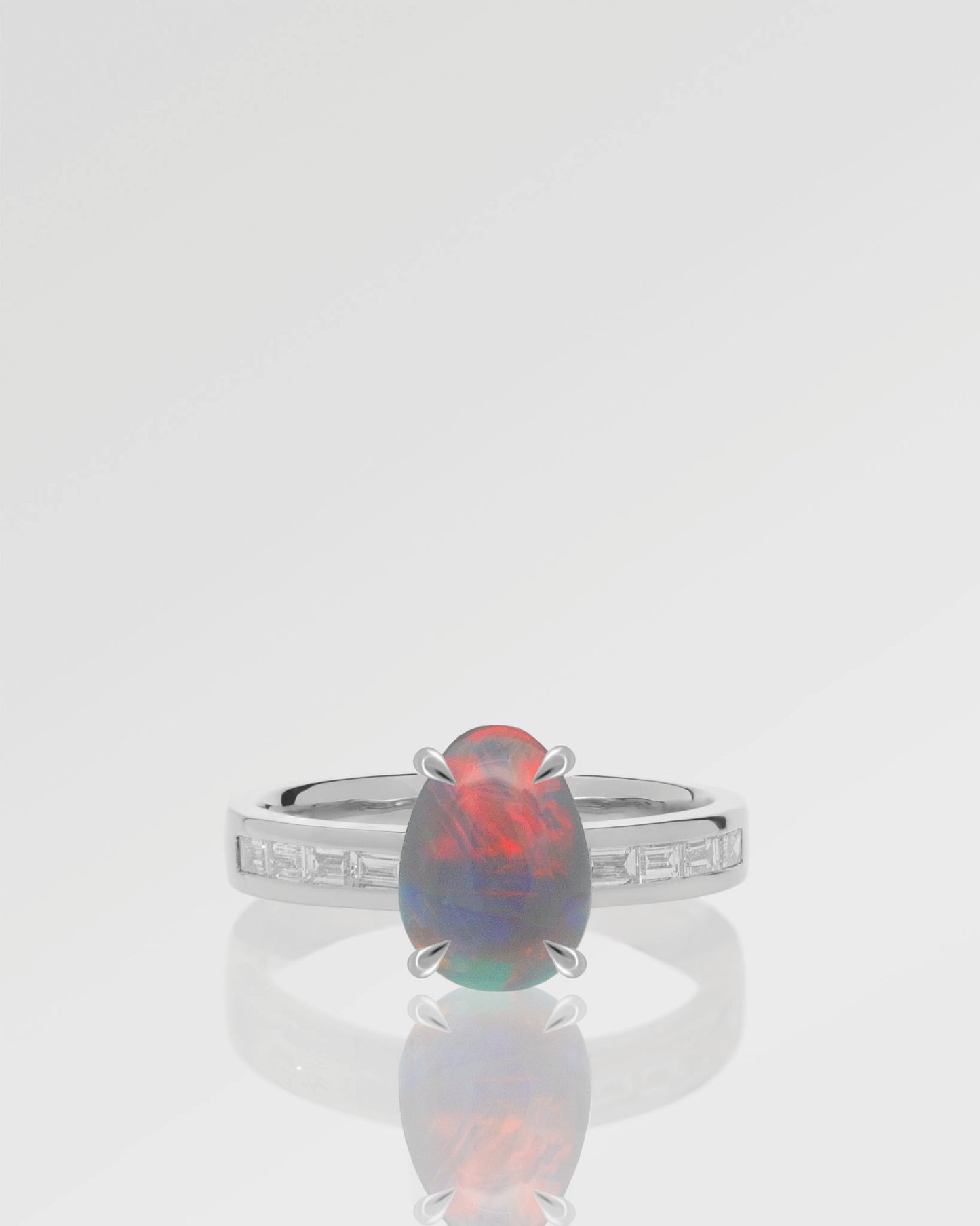 2.32ct Red Opal Ring