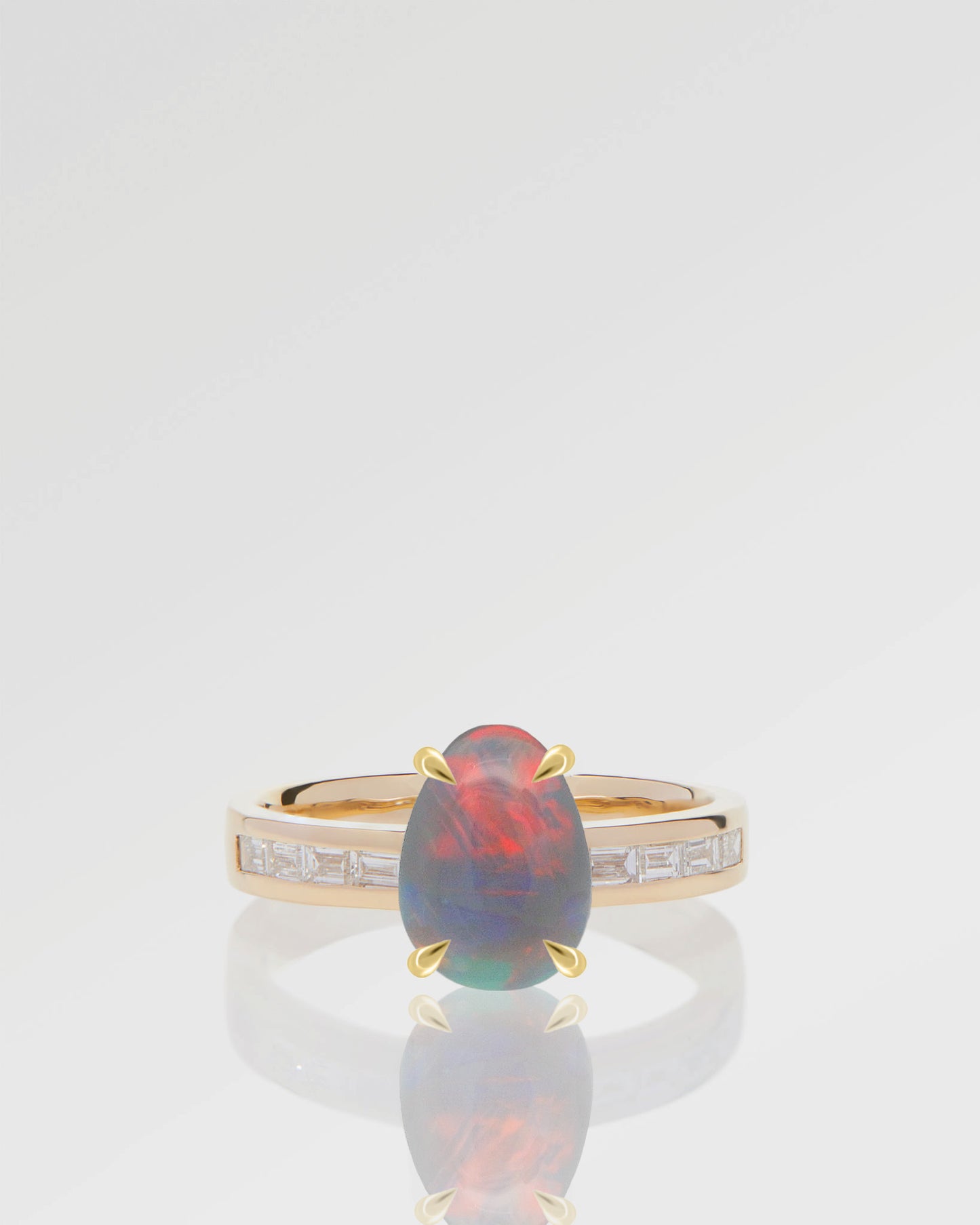 2.32ct Red Opal Ring