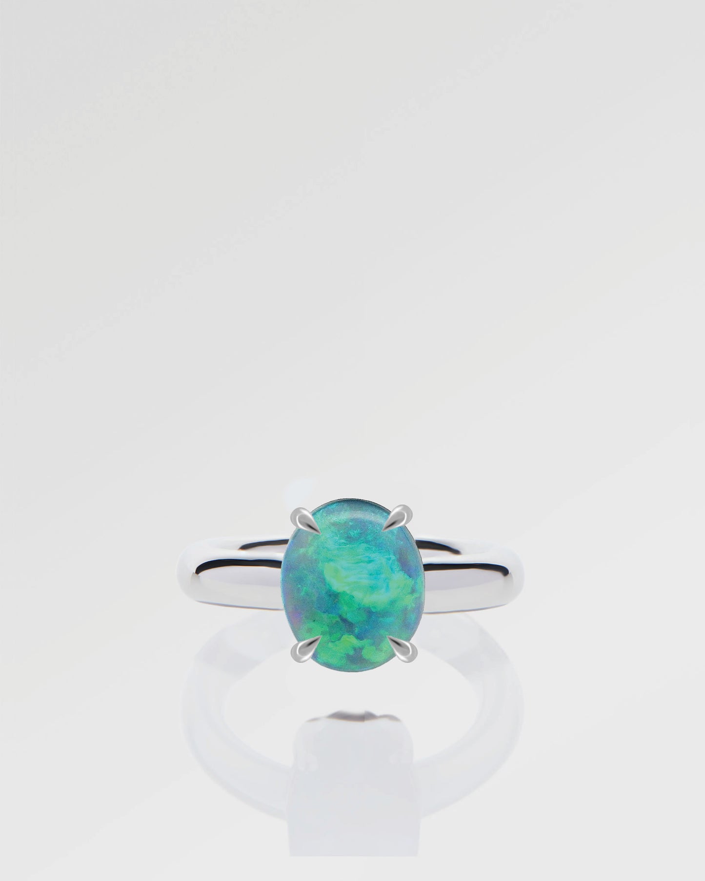 2.32ct Green Opal Ring
