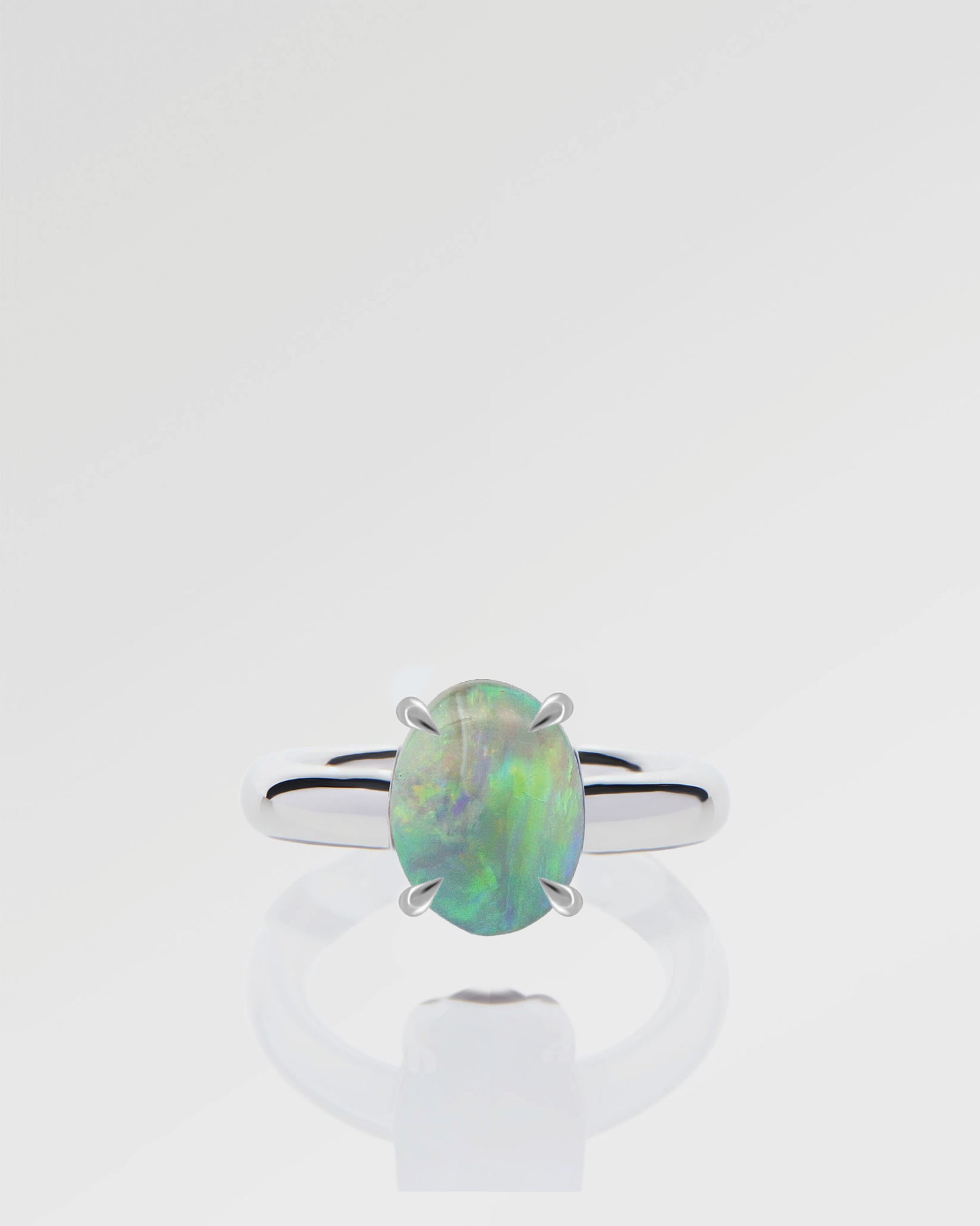 2.64ct Green, Orange Opal Ring