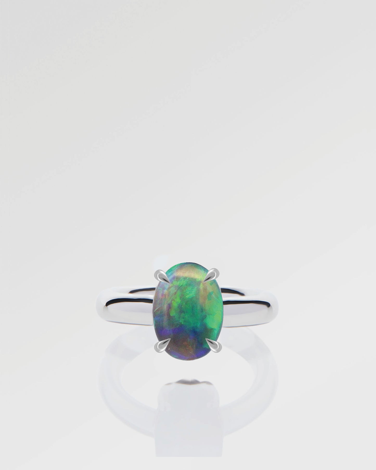 2.52ct Green, Blue Opal Ring