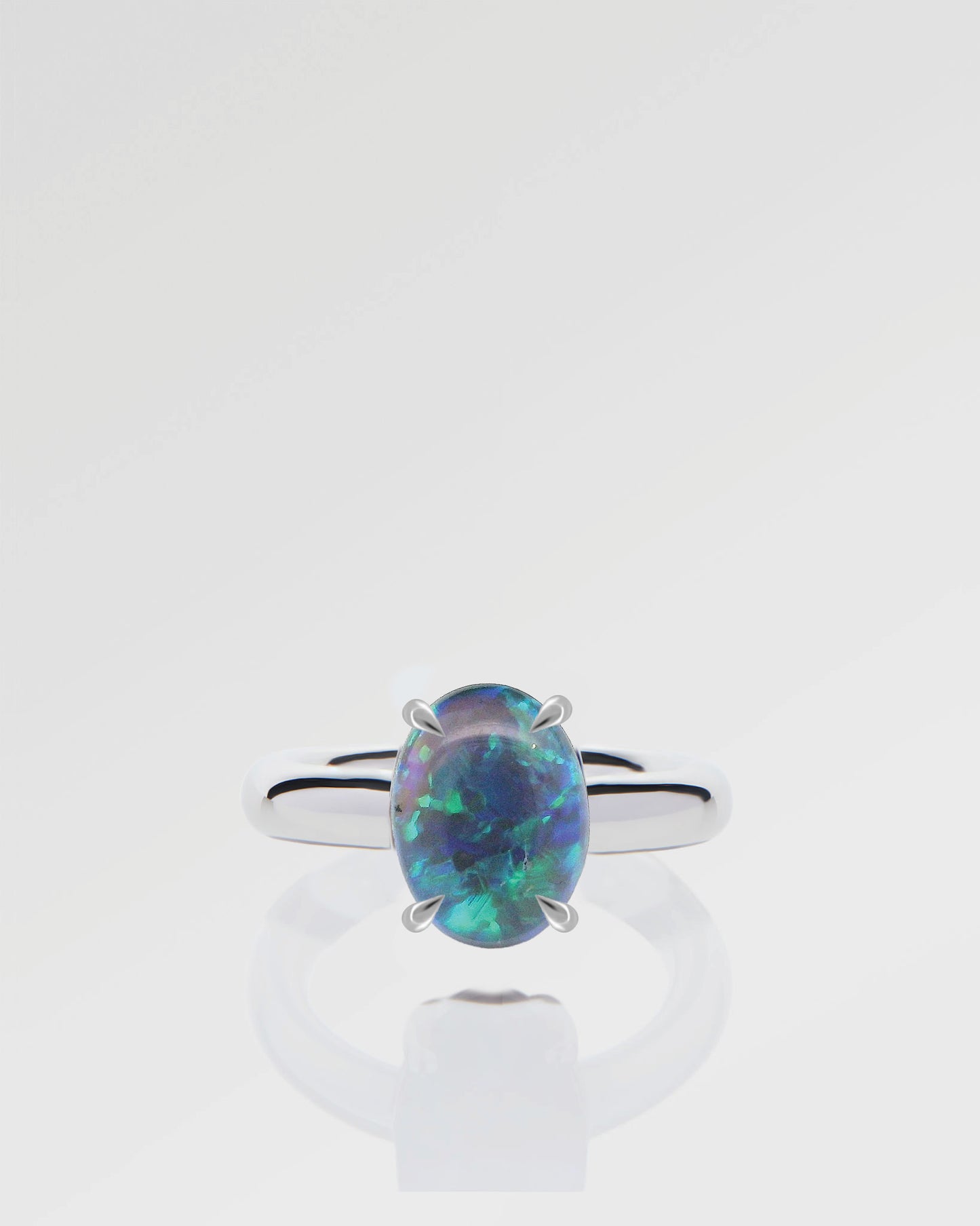 2.69ct Green, Purple Opal Ring