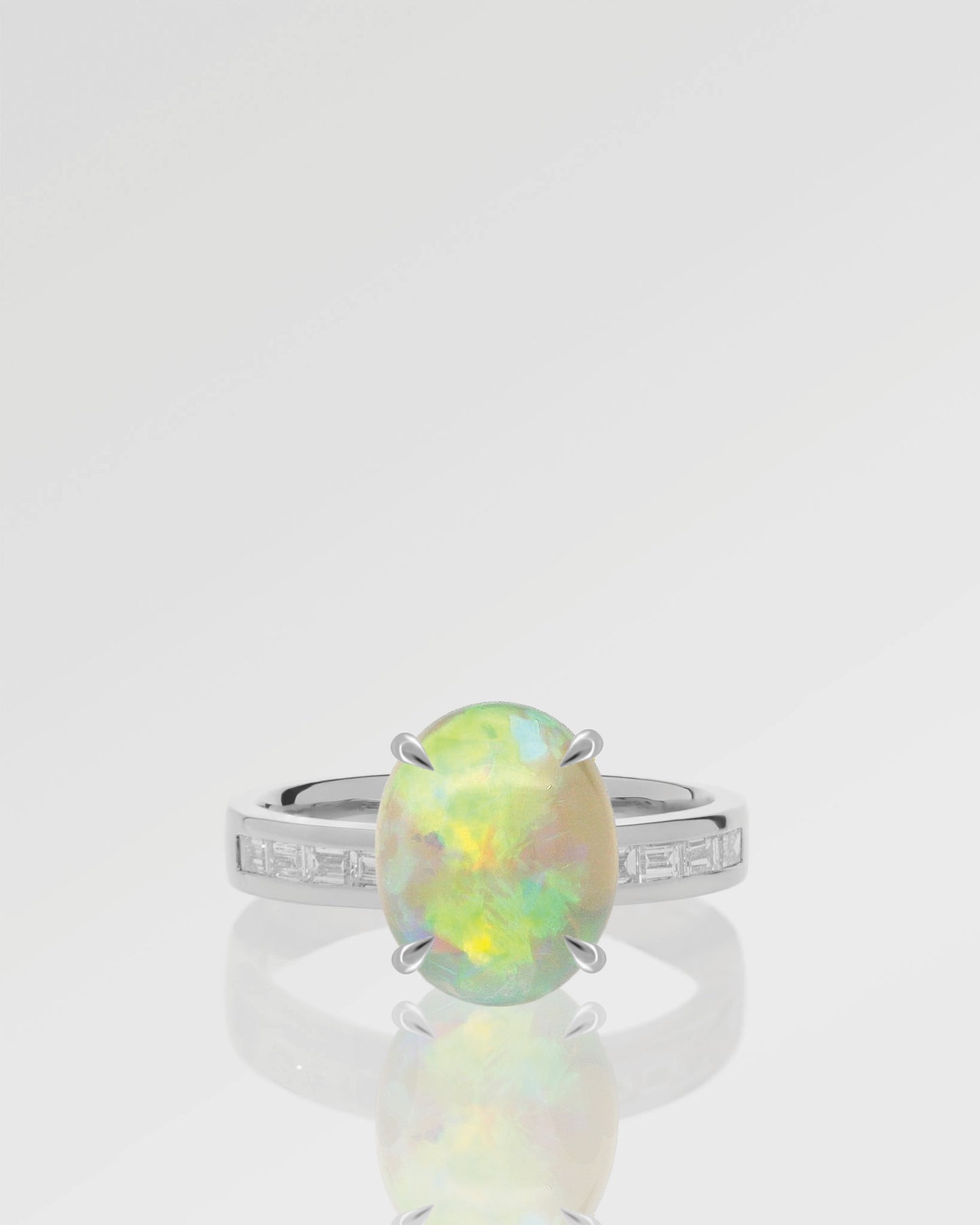 2.77ct Orange Multicolour Opal Ring