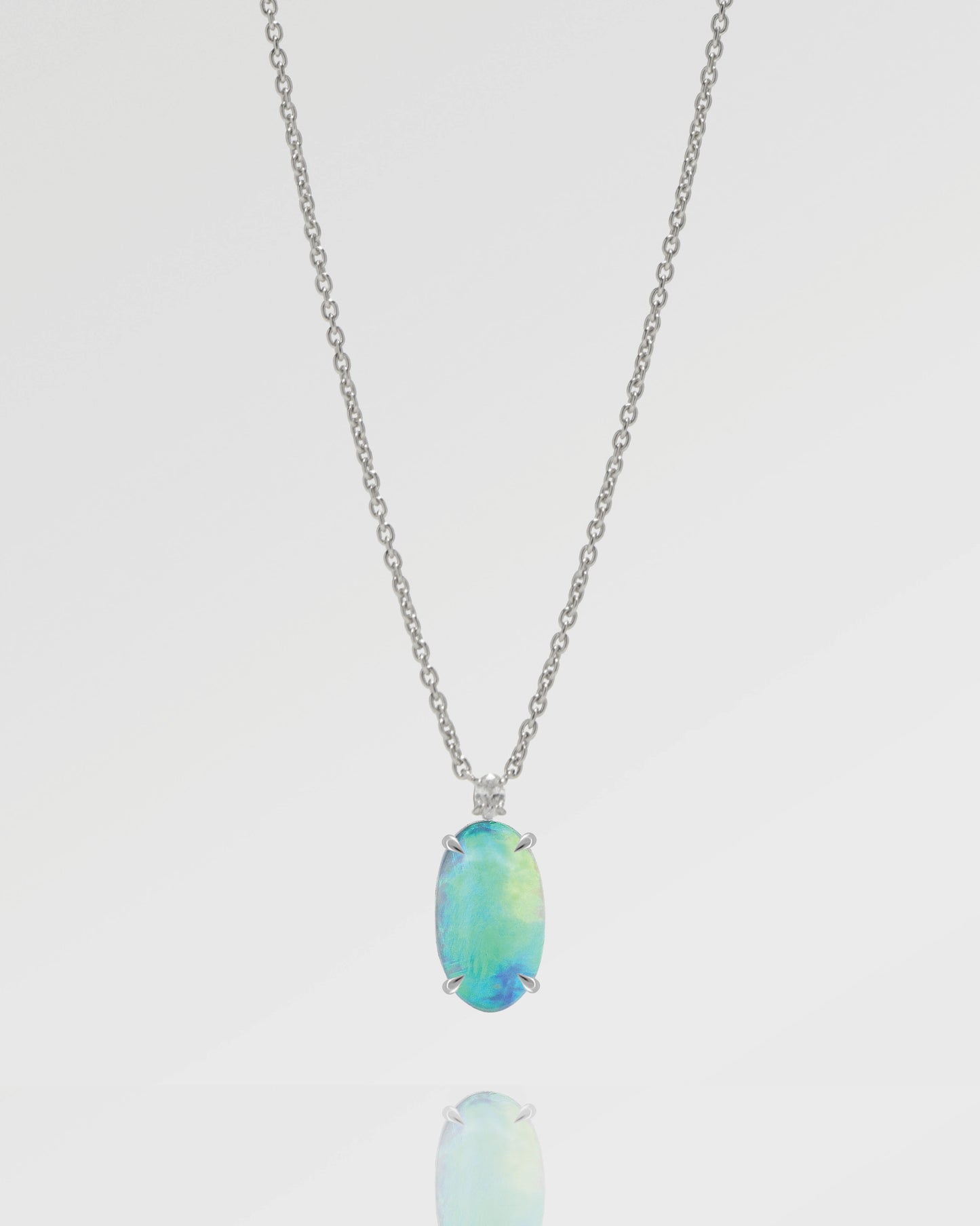 3.13ct Green Opal Necklace