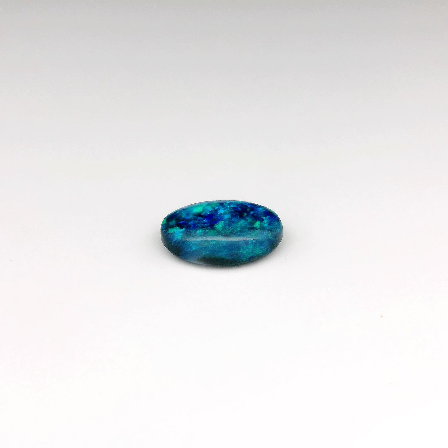 2.89ct Green, Blue Opal Ring