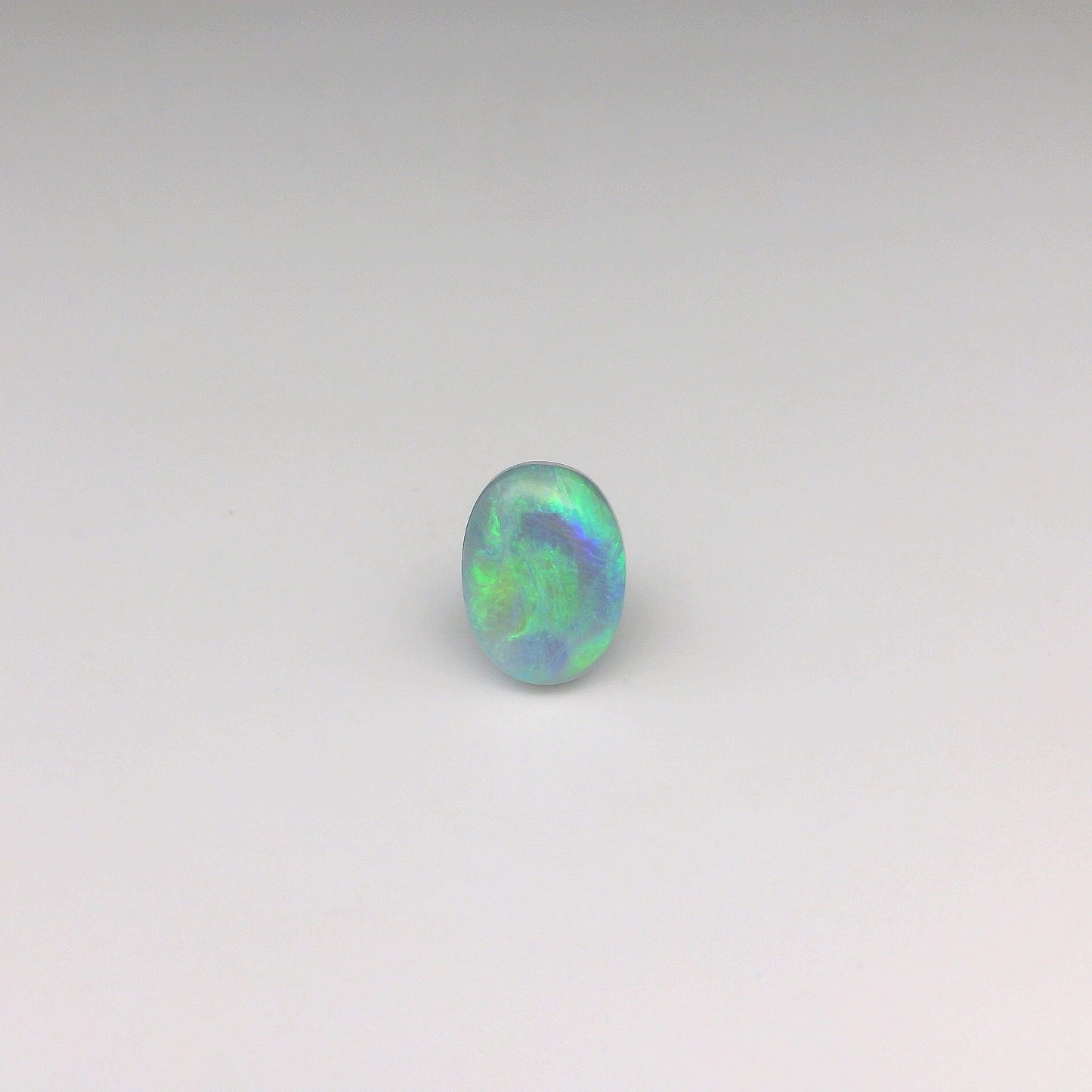 Op maat gemaakte 1,25ct oranje, groene opaal ring 