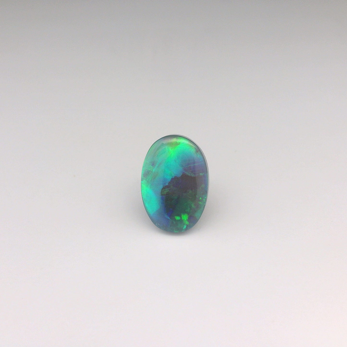 3.64ct Green, Blue Opal Ring