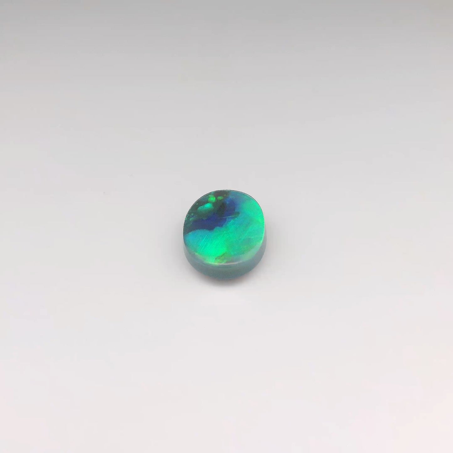 3.64ct Green, Blue Opal Ring