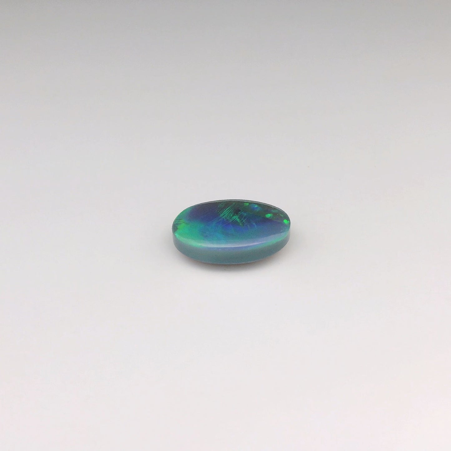 3.64ct Green, Blue Opal Ring
