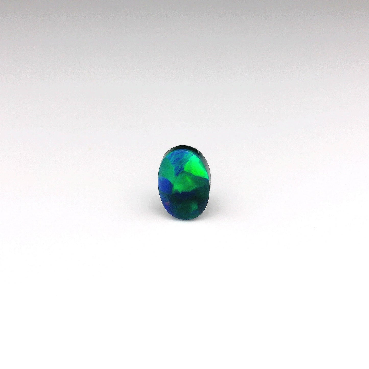 1.51ct Green, Blue Opal Ring