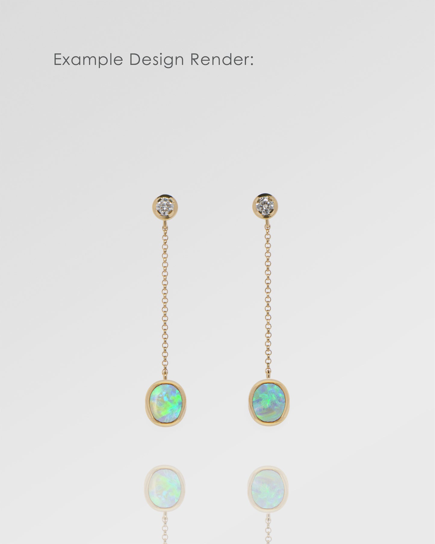 Bespoke 2.85ct Green, Purple Opal Earrings