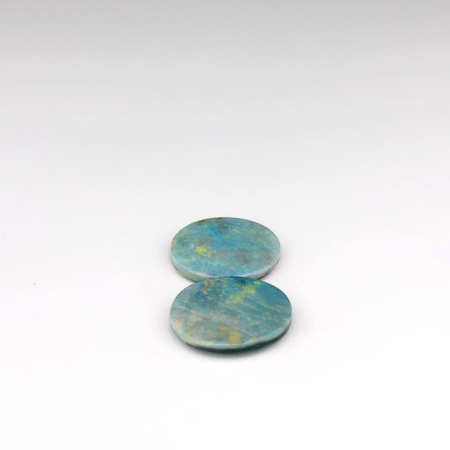 2.96ct Green Multicolour Opal Gemstone Pair