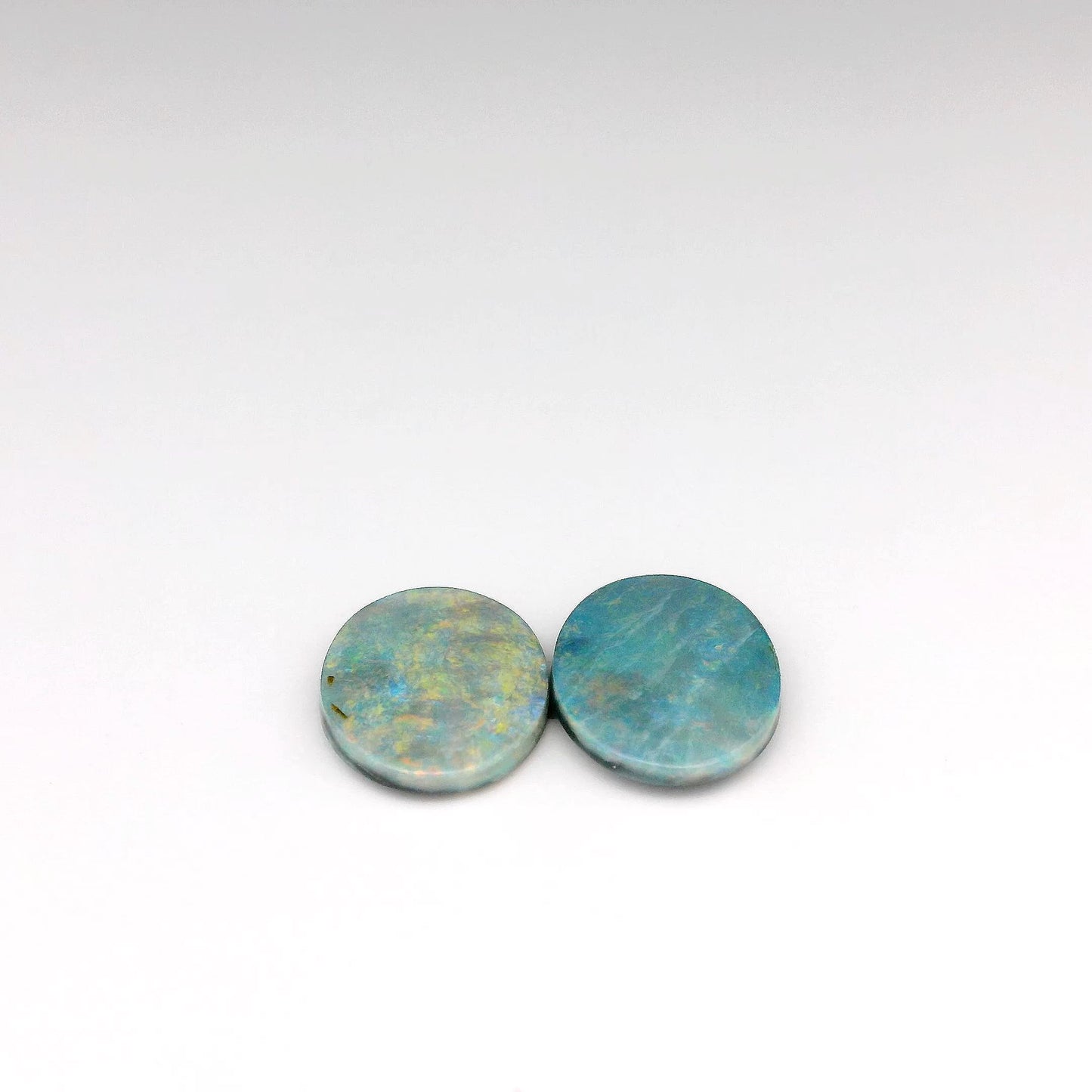 2.96ct Green Multicolour Opal Gemstone Pair