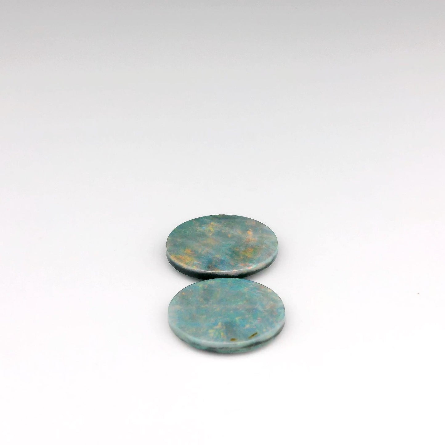 2.96ct Green Multicolour Opal Gemstone Pair