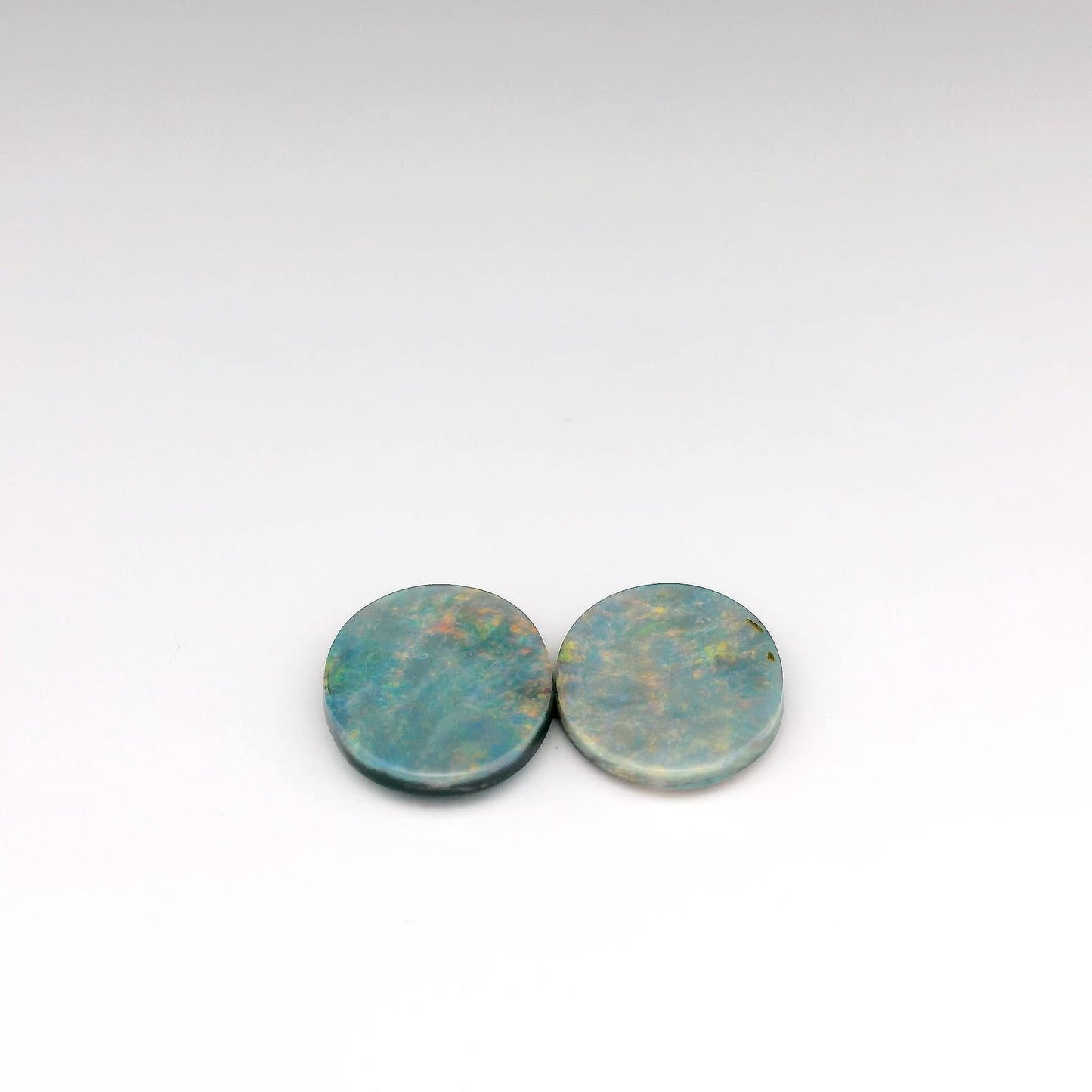 2.96ct Green Multicolour Opal Gemstone Pair