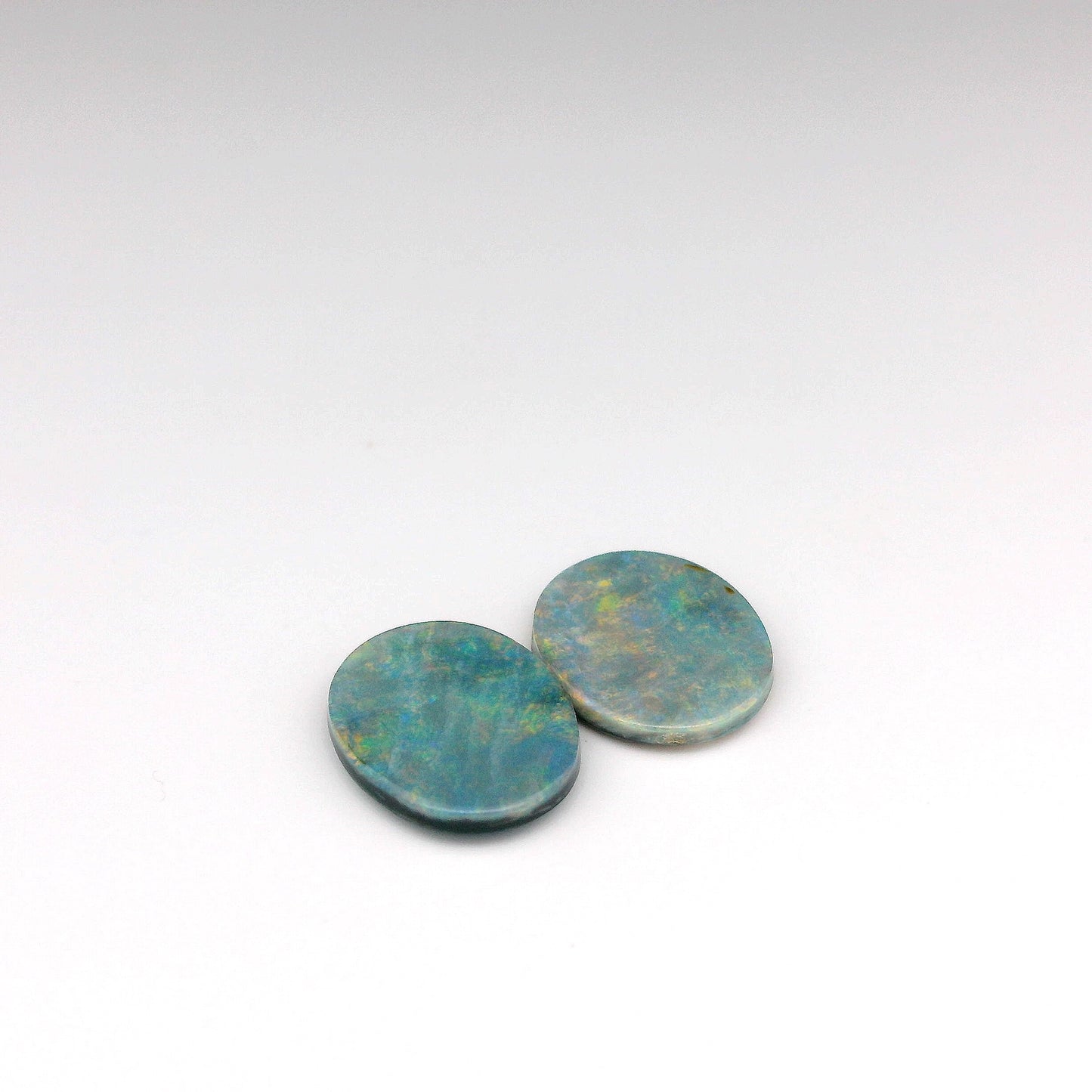 2.96ct Green Multicolour Opal Gemstone Pair