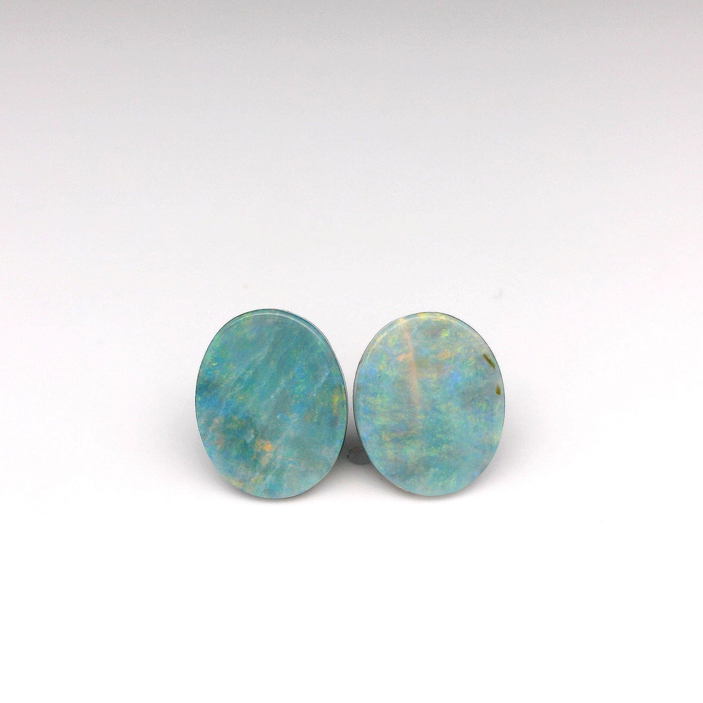 2.96ct Green Multicolour Opal Gemstone Pair