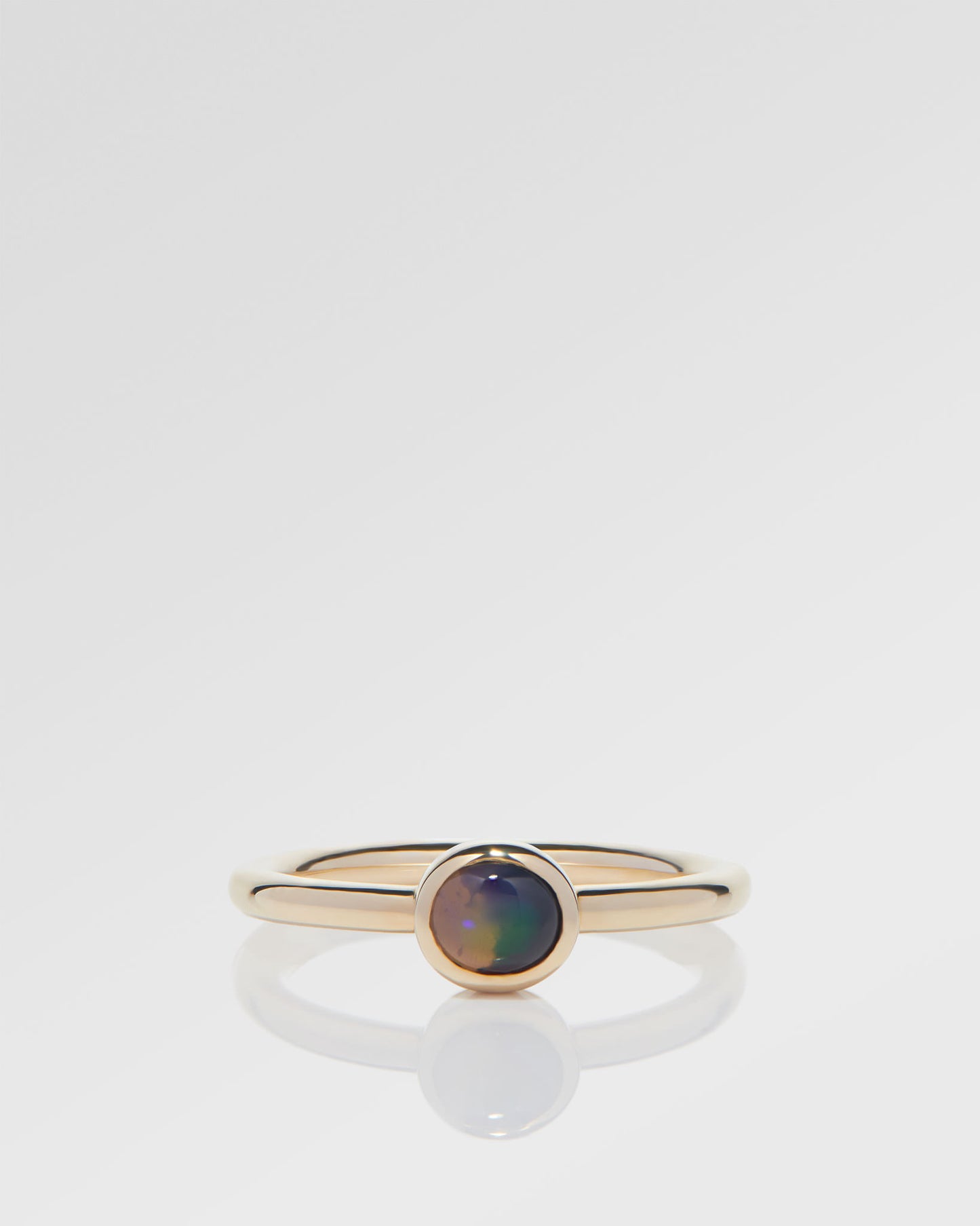 0.80ct Green Opal Ring