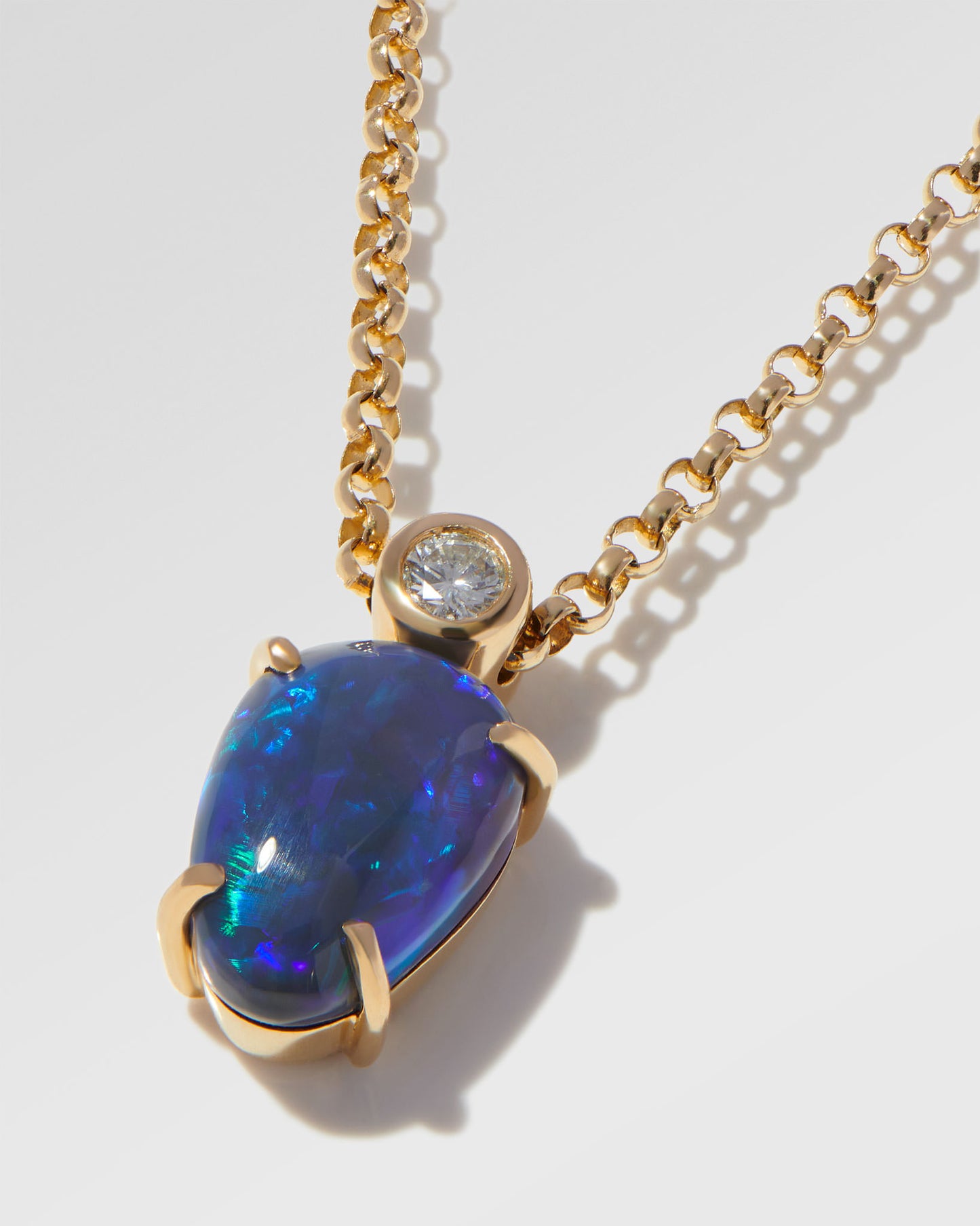 5.00ct Blue, Green Opal Necklace