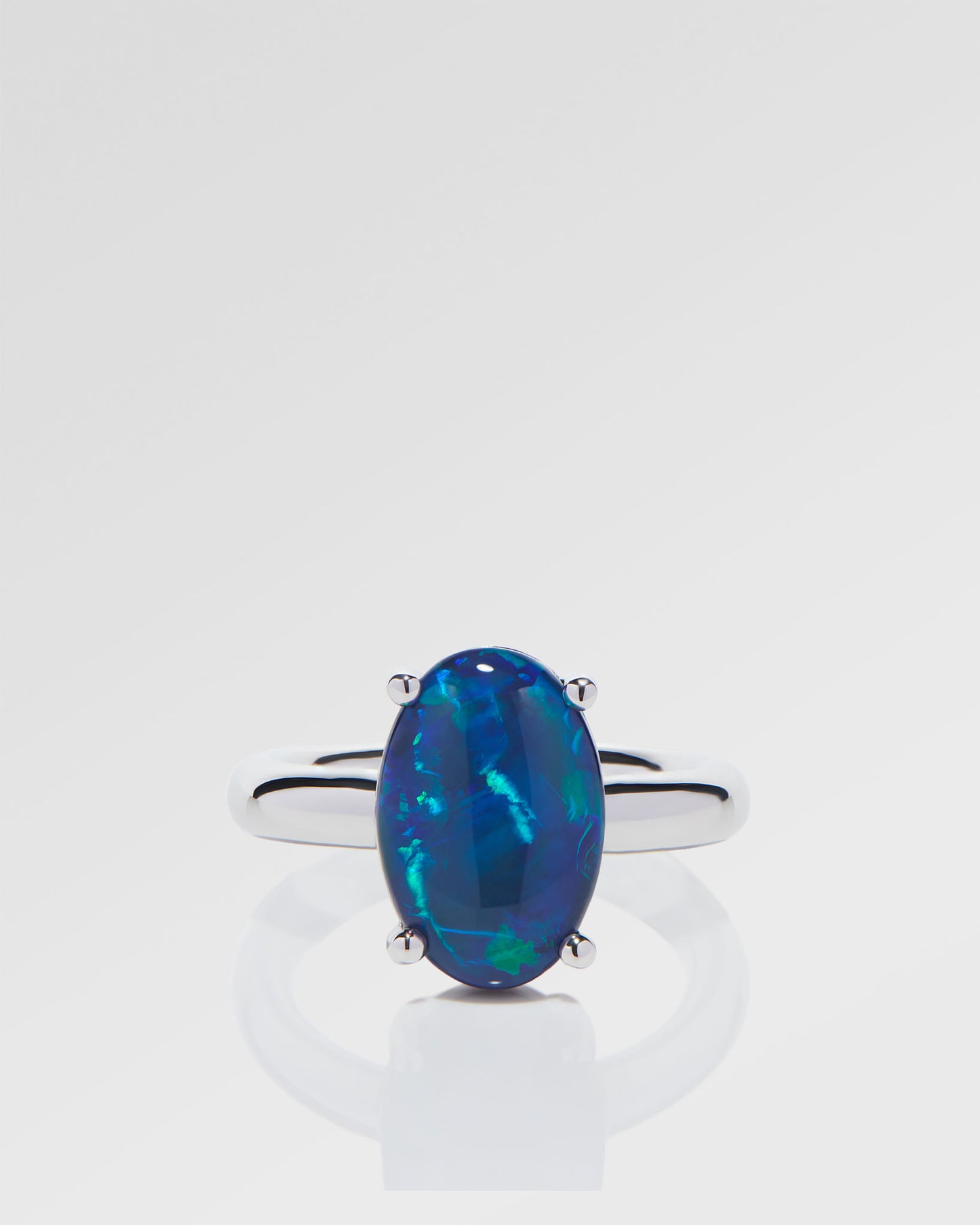 5.05ct Green, Blue Opal Ring