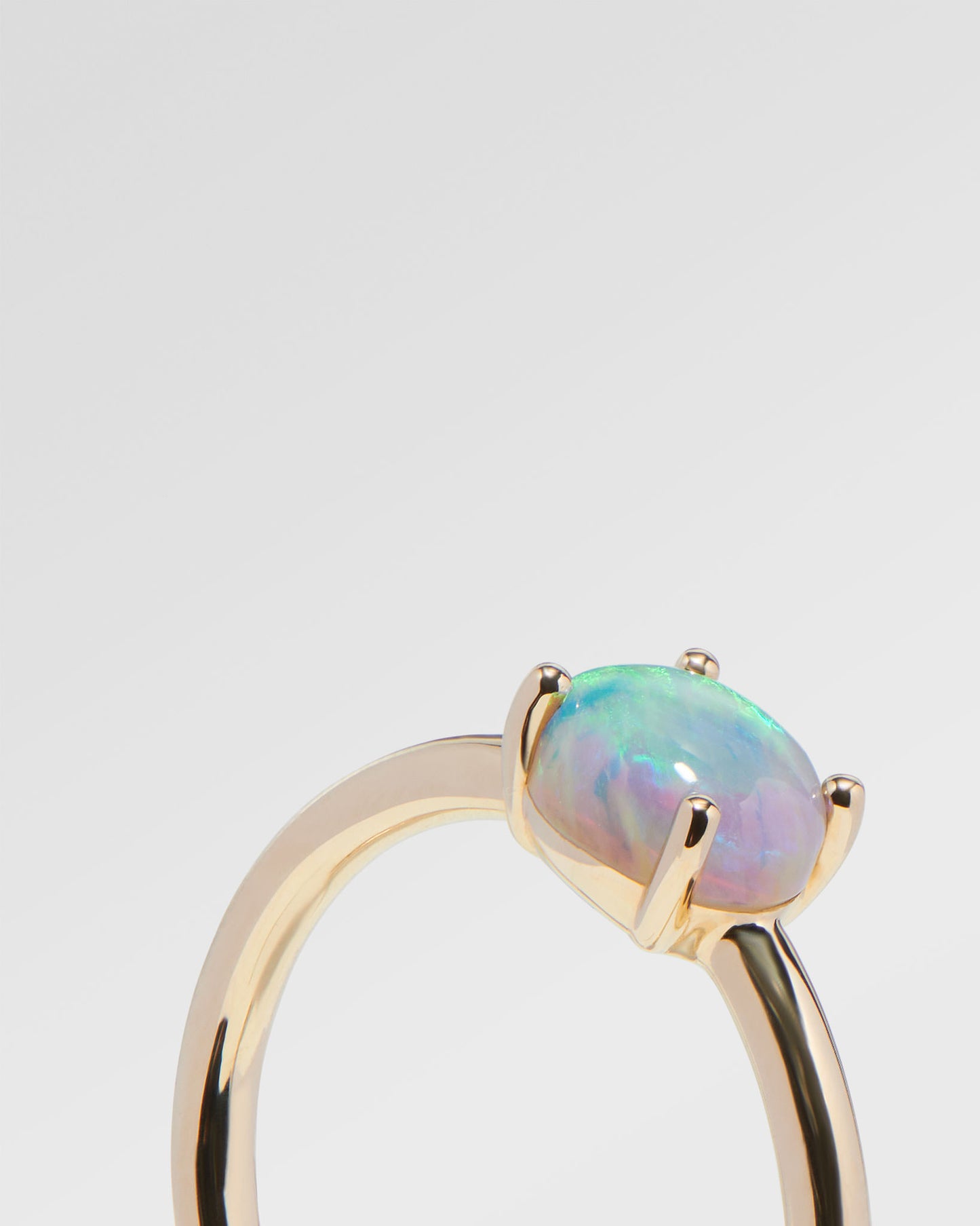 1.15ct Green, Orange Opal Ring