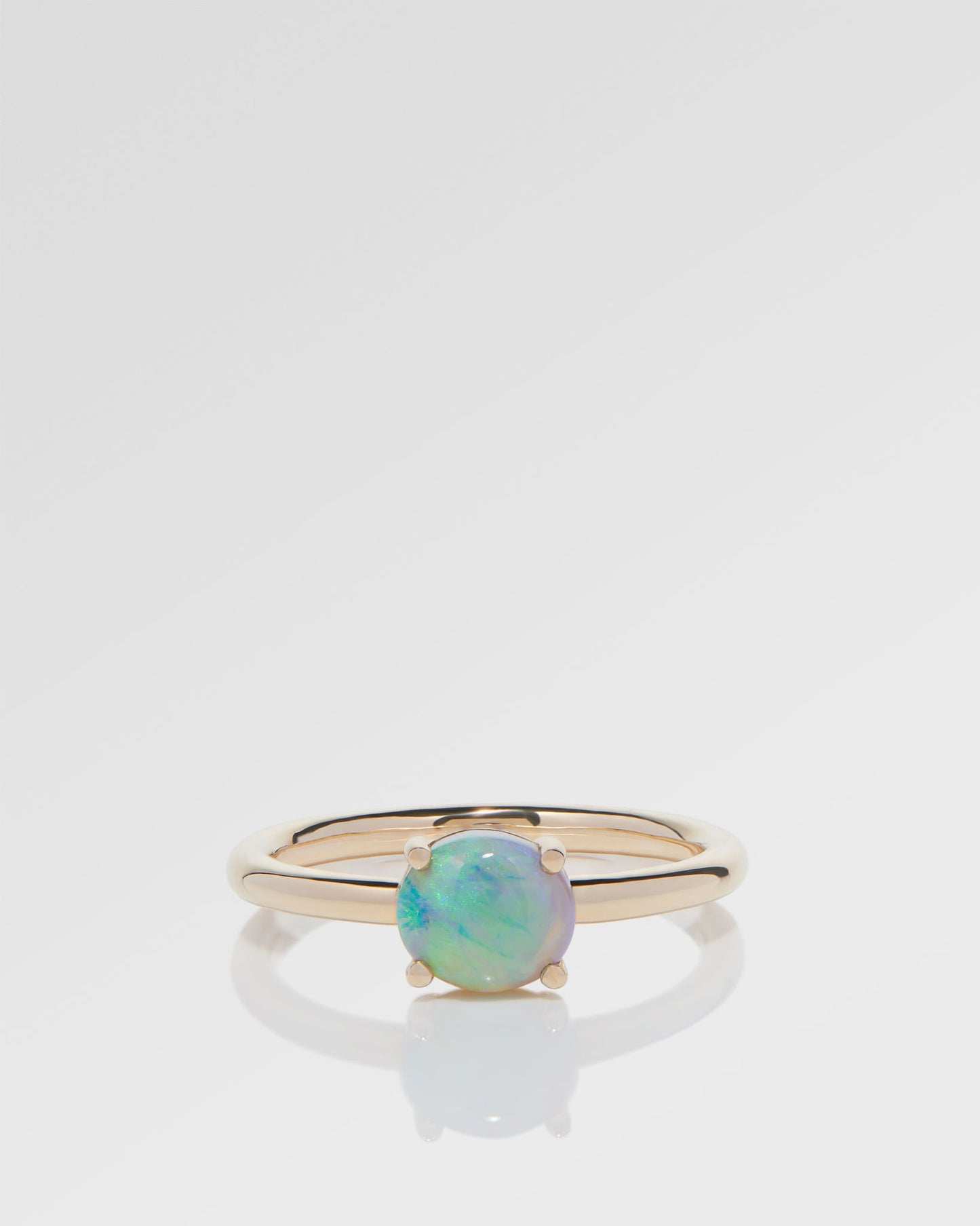 1.15ct Green, Orange Opal Ring