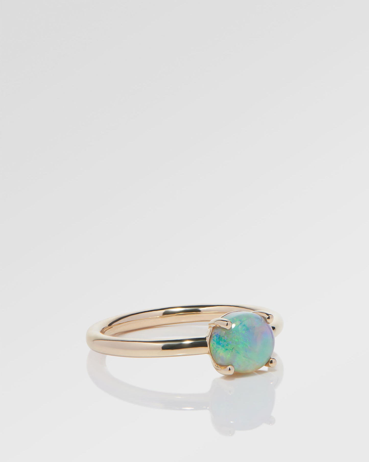 1.15ct Green, Orange Opal Ring