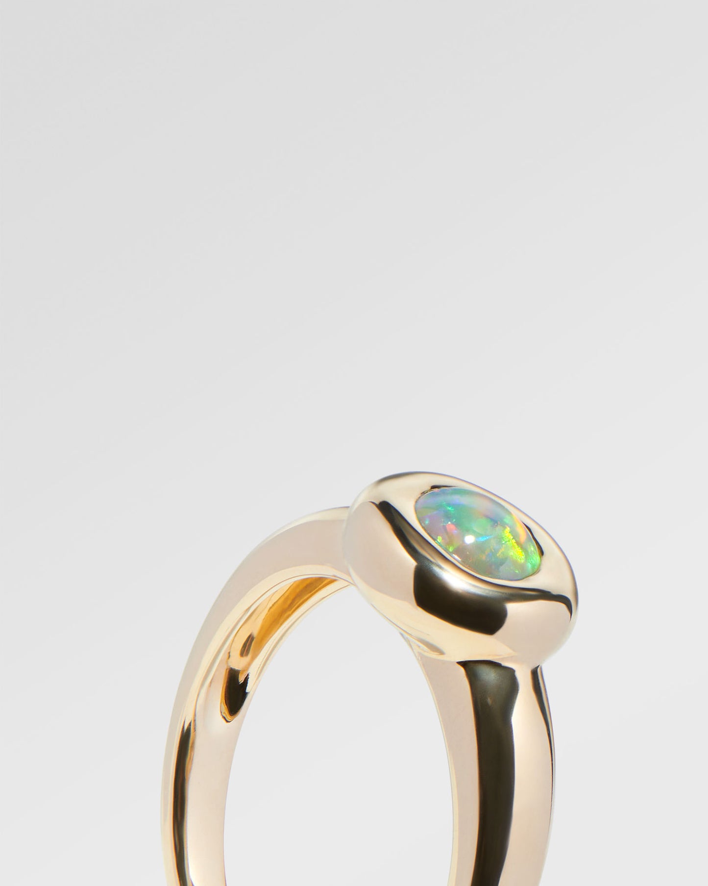 0.30ct Red Opal Signet Ring