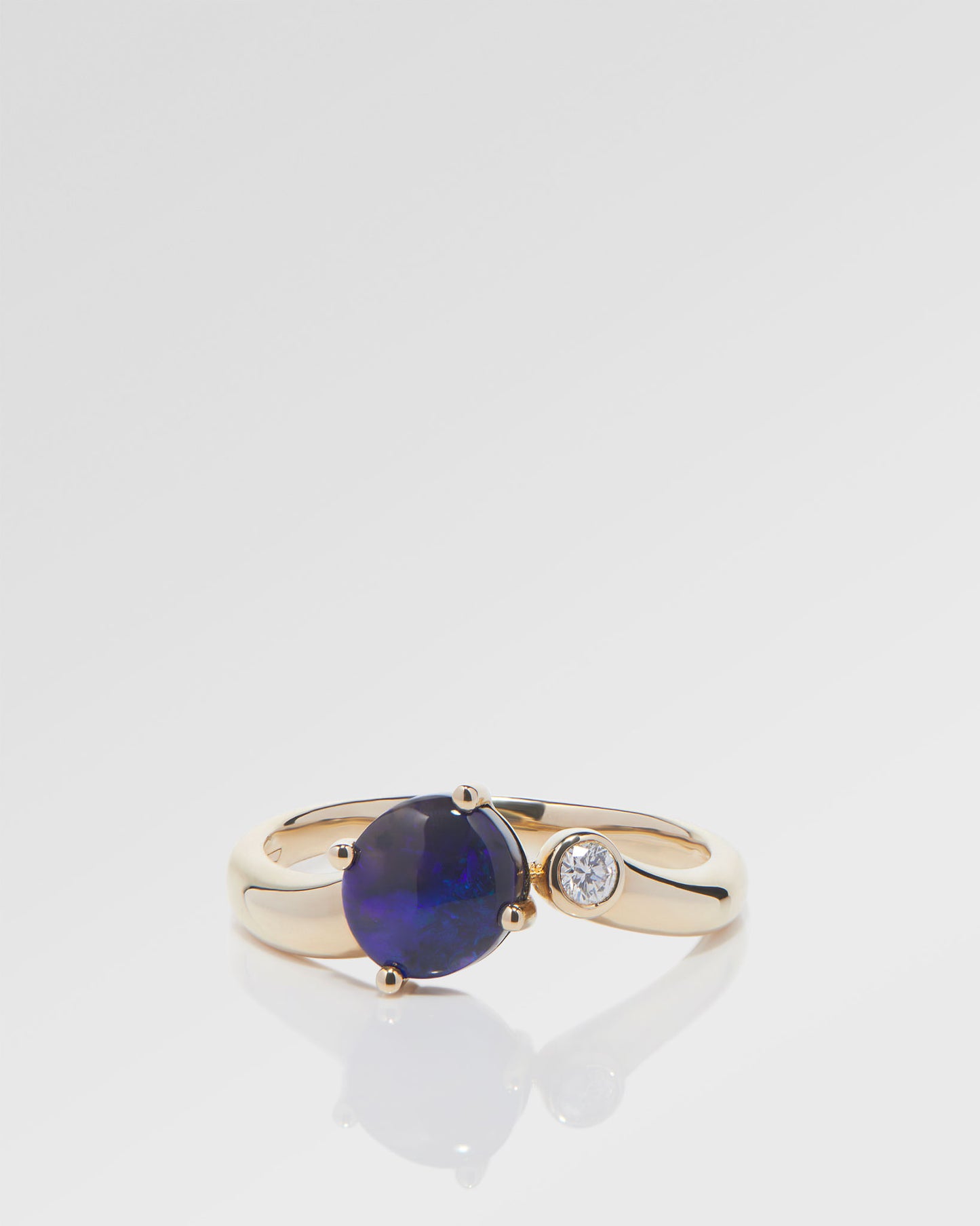 1.00ct Blue Opal Ring