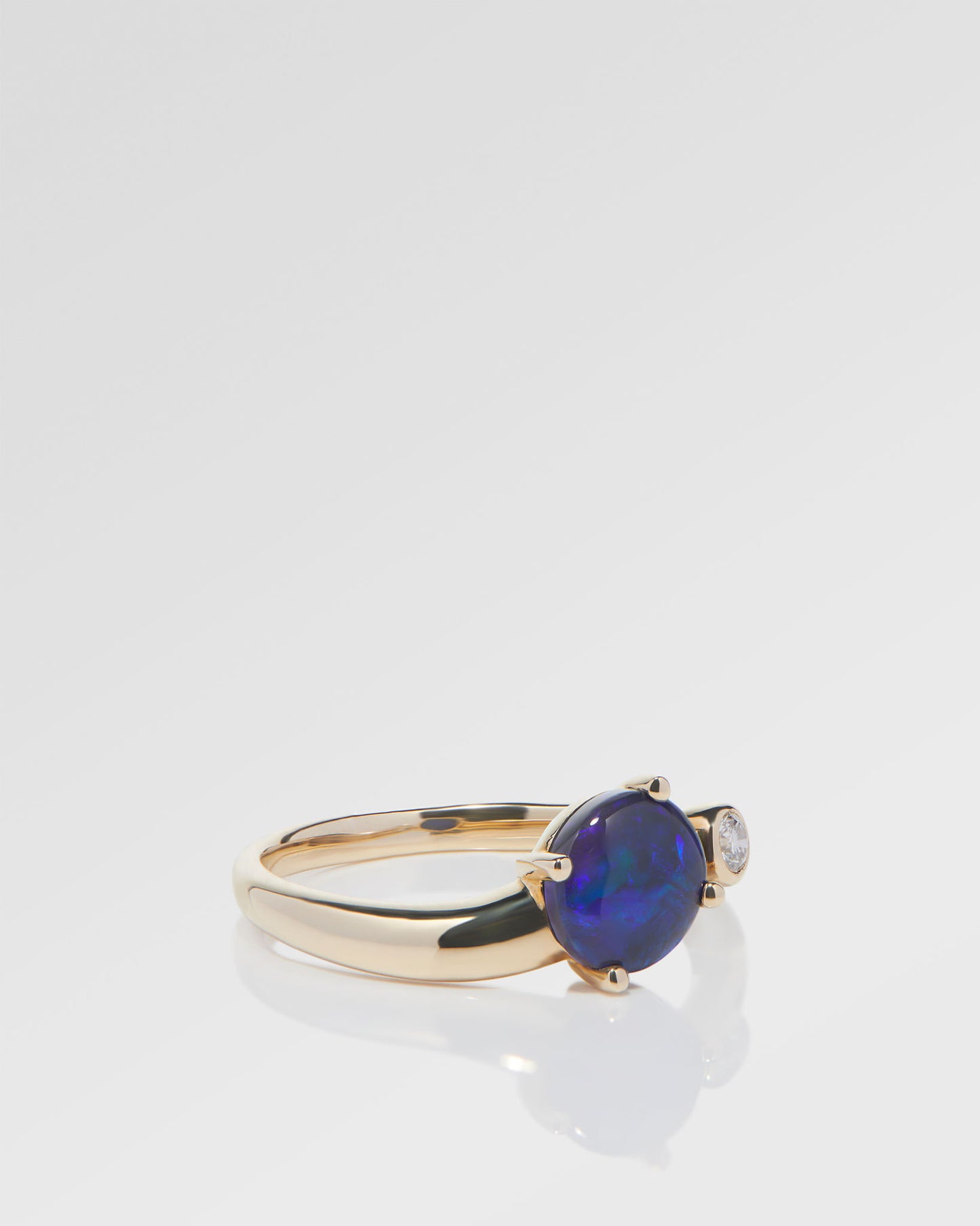 1.00ct Blue Opal Ring