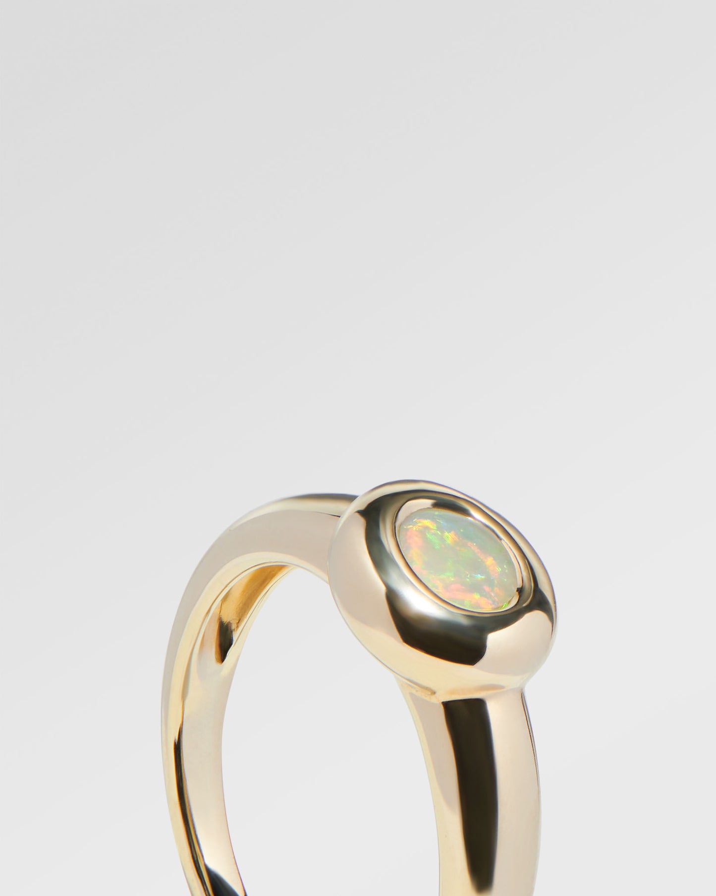 0.27ct Red Opal Ring