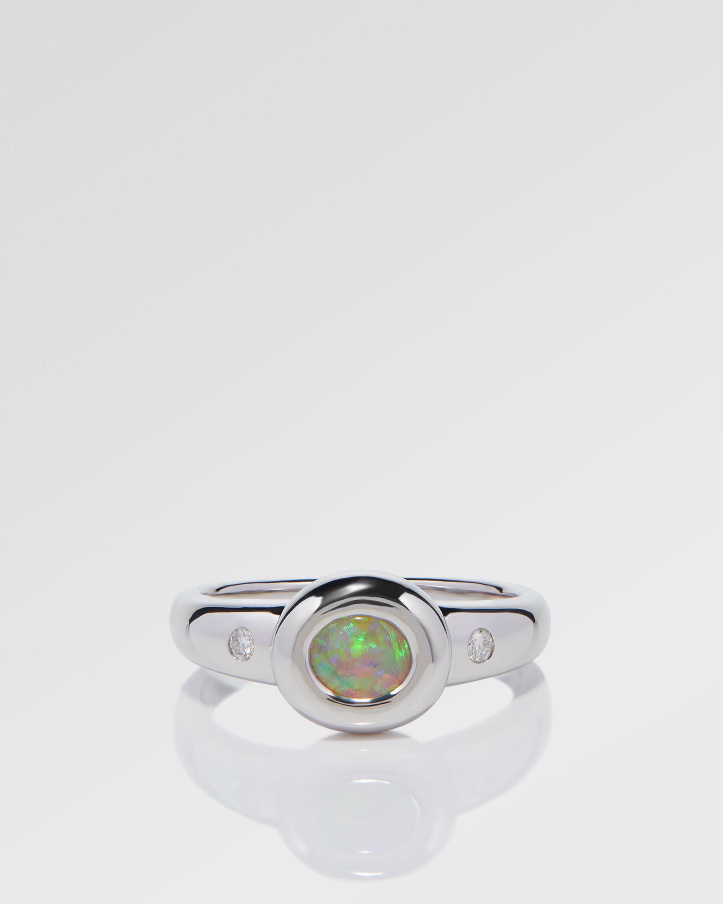 0.47ct Green Opal Ring