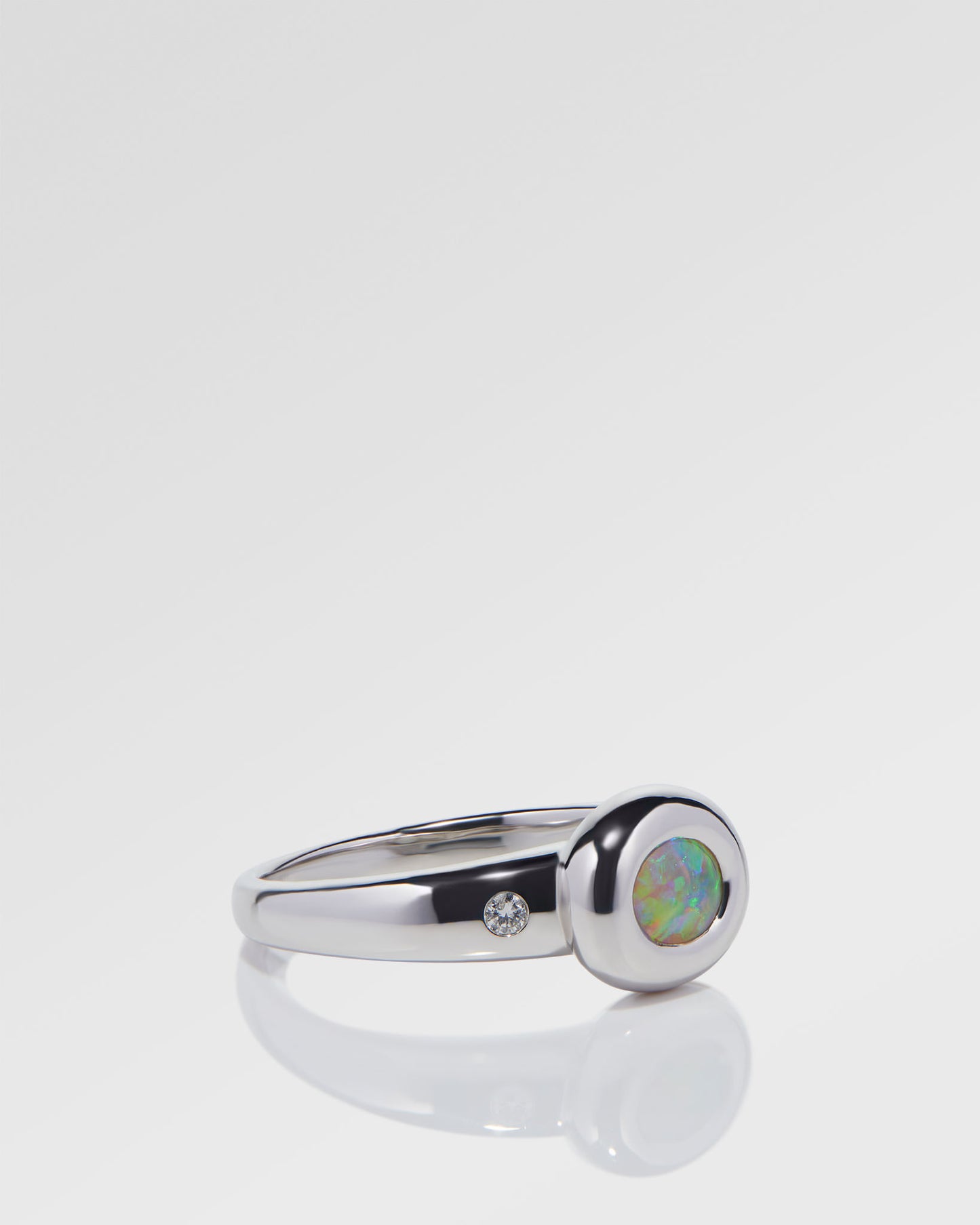 0.47ct Green Opal Ring