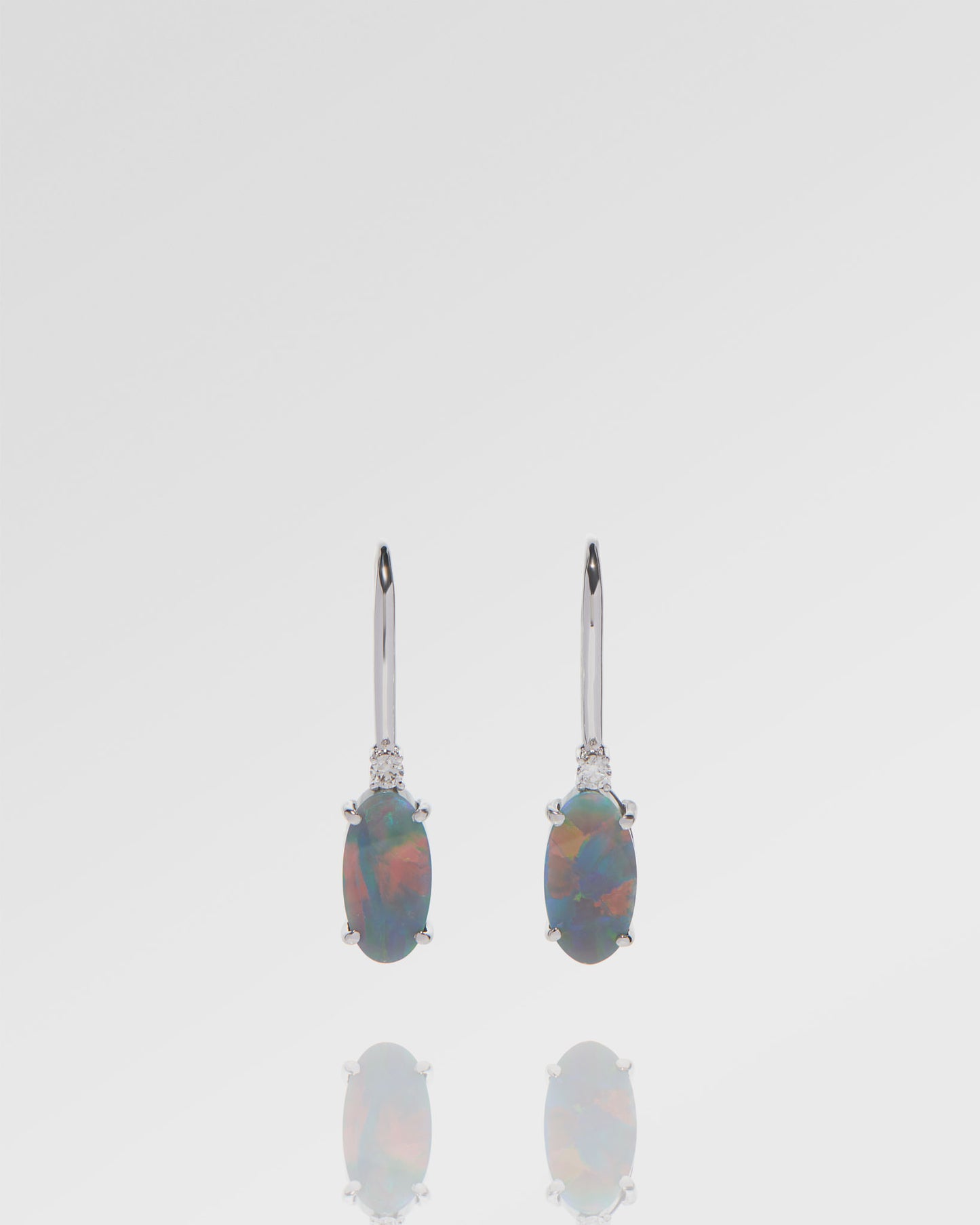 3.29ct Red Opal Earrings