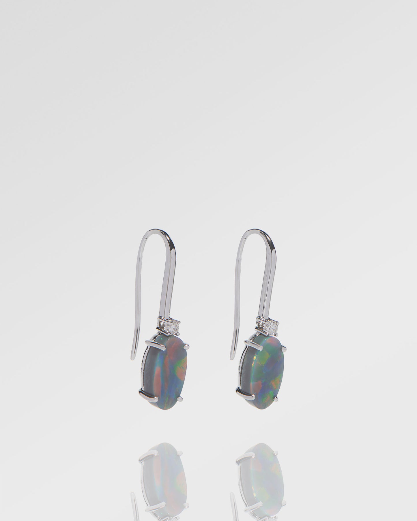 3.29ct Red Opal Earrings