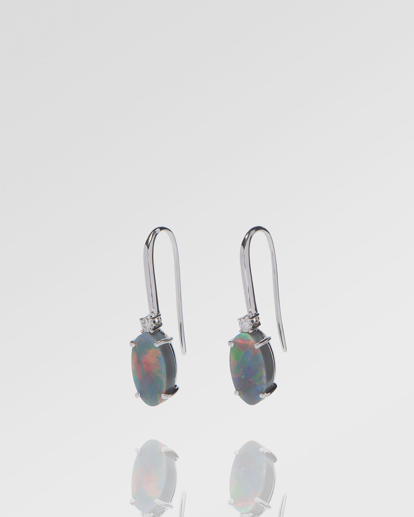 3.29ct Red Opal Earrings