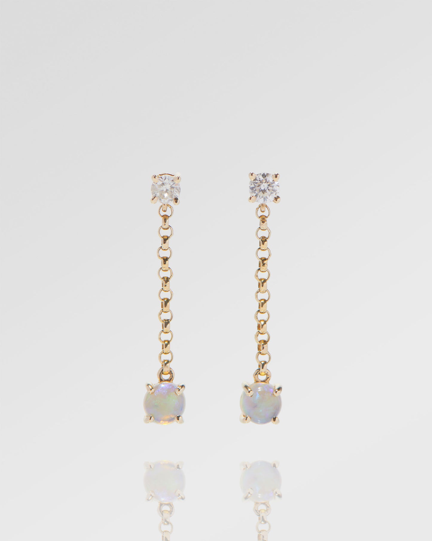 0.42ct Green Opal Earrings