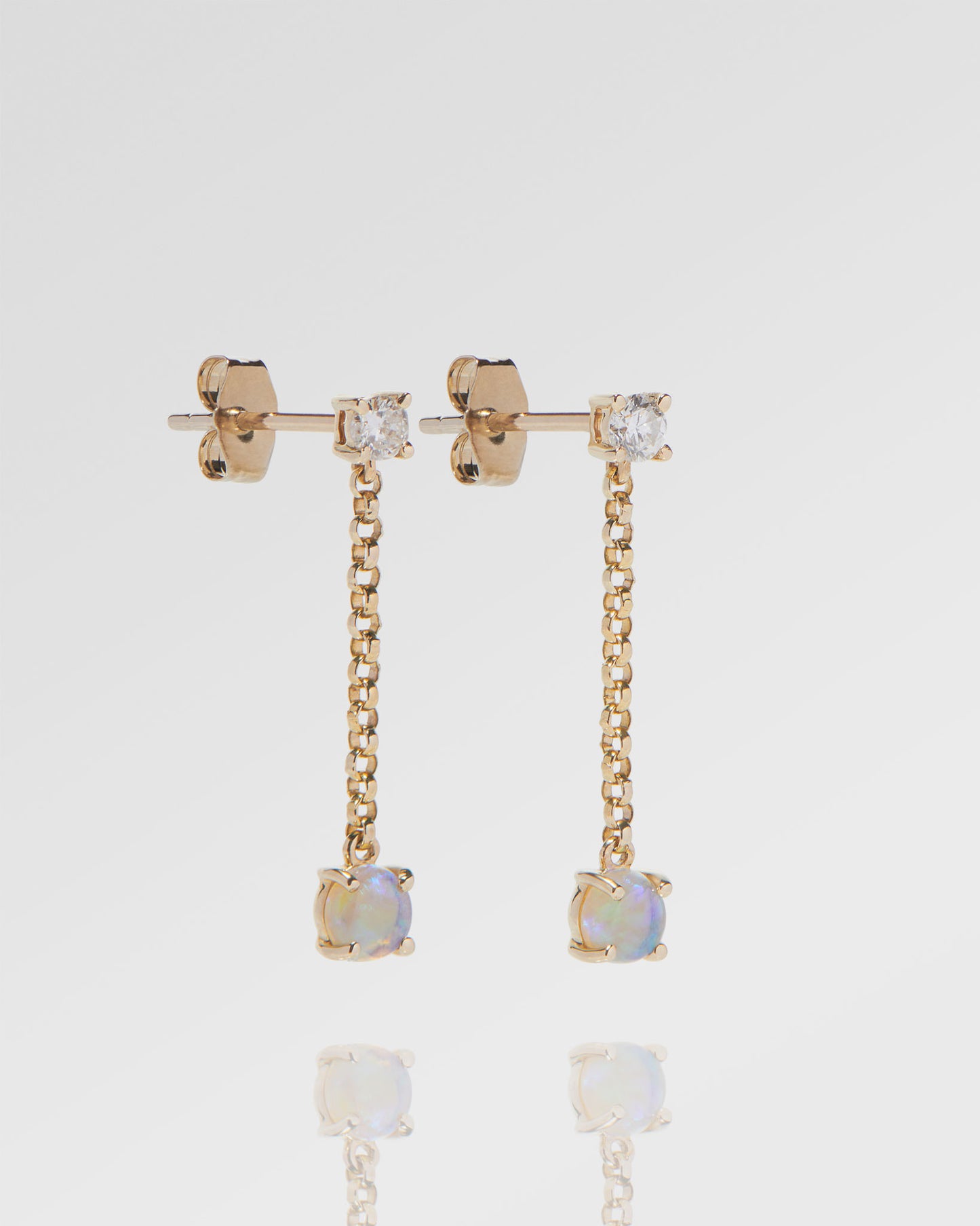 0.42ct Green Opal Earrings