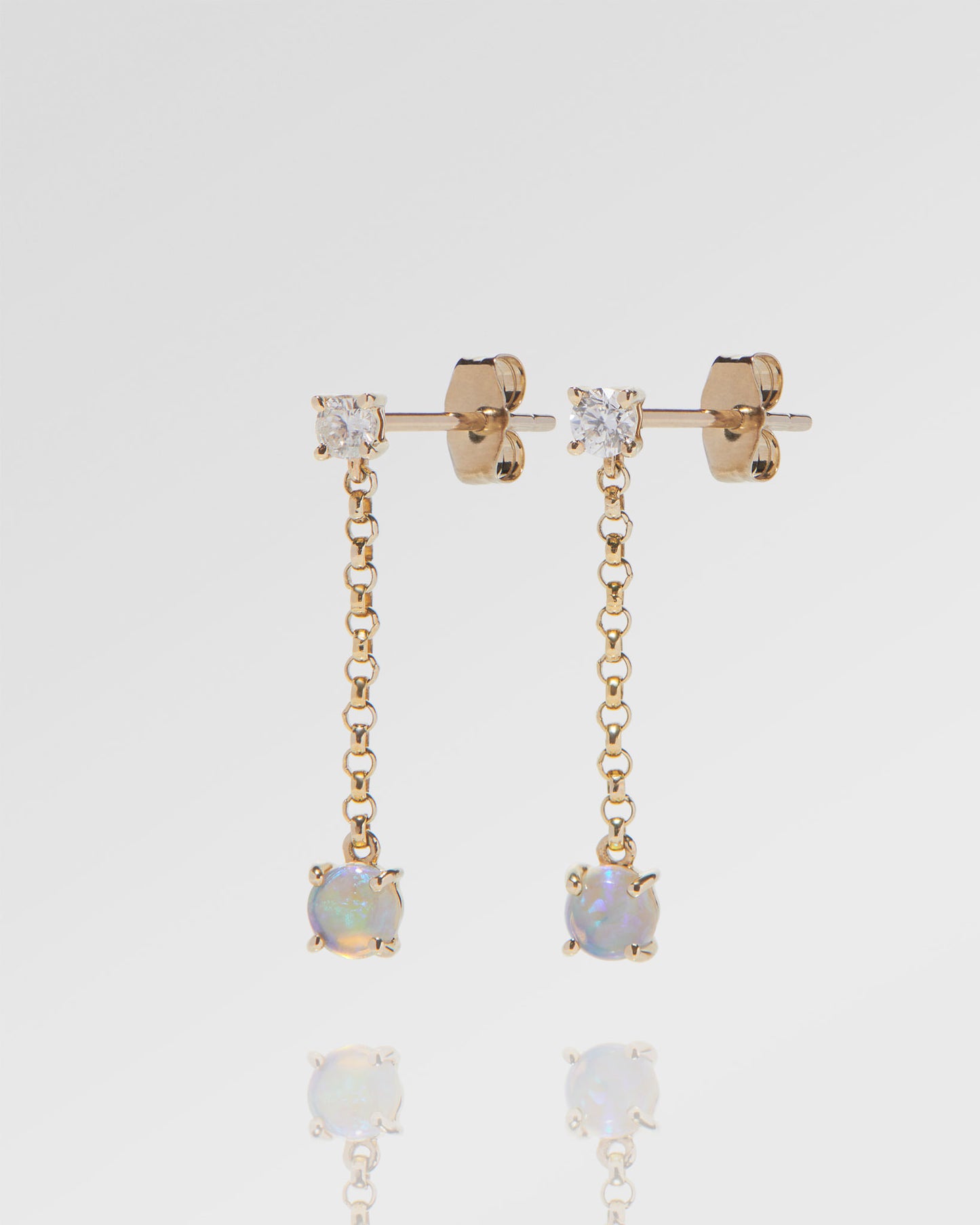 0.42ct Green Opal Earrings