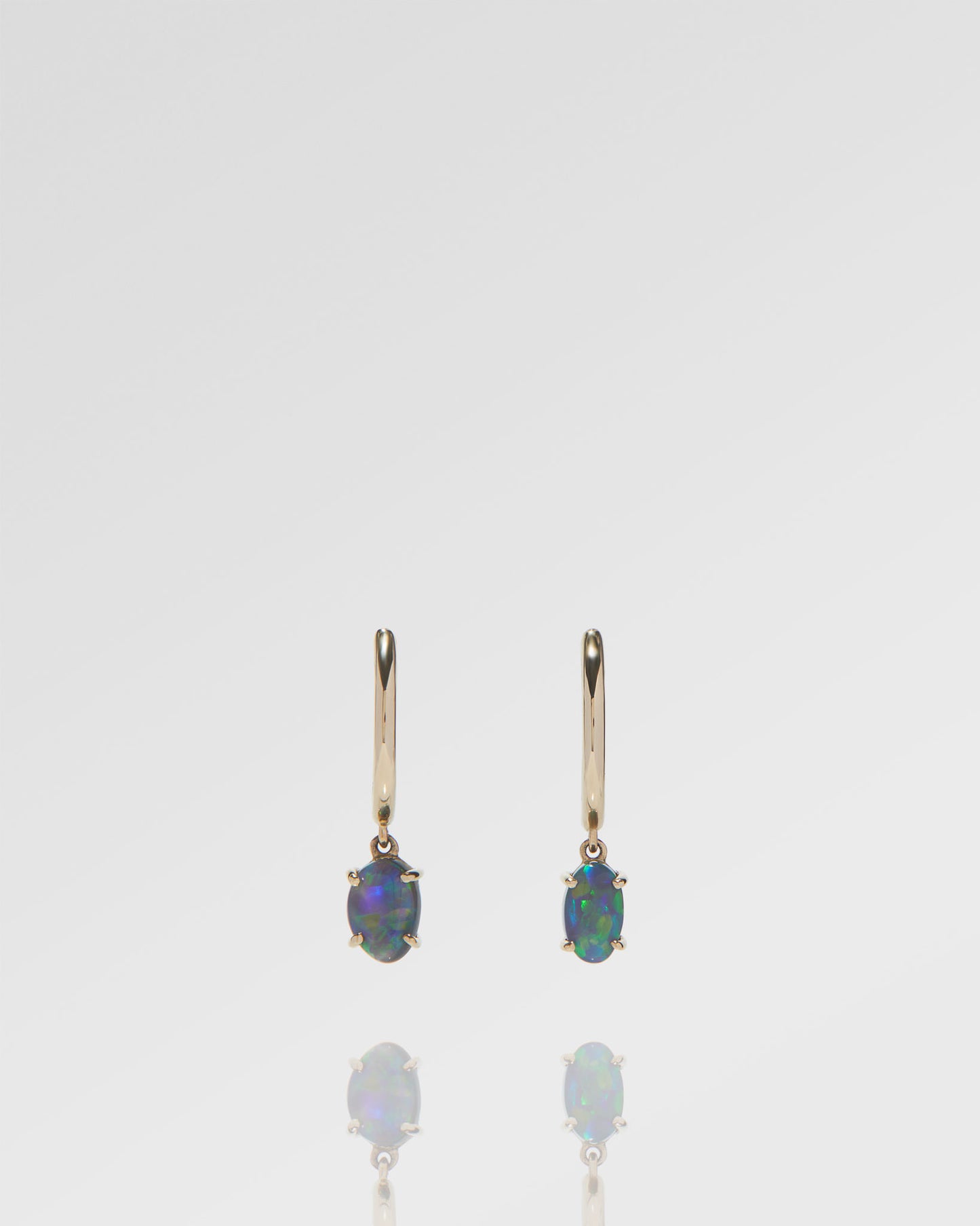 0.66ct Green, Orange Opal Earrings